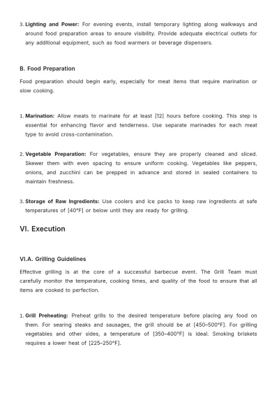 Free BBQ SOP Template to Edit Online