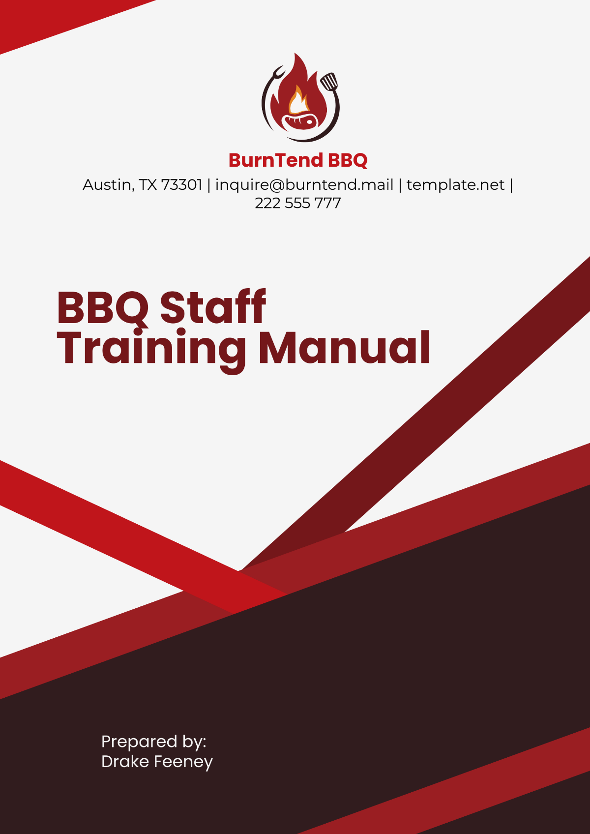 BBQ Staff Training Manual Template - Edit Online & Download