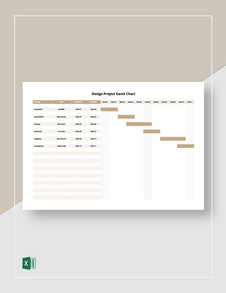 Design Project Gantt Chart