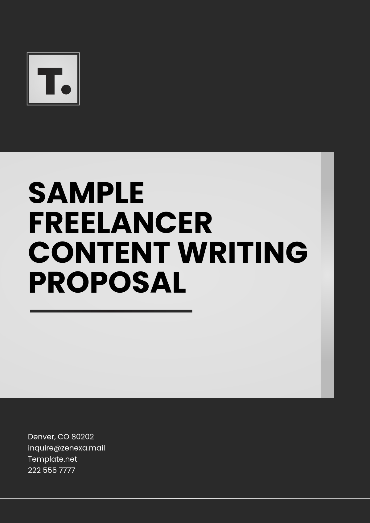 Sample Freelancer Content Writing Proposal Template - Edit Online & Download