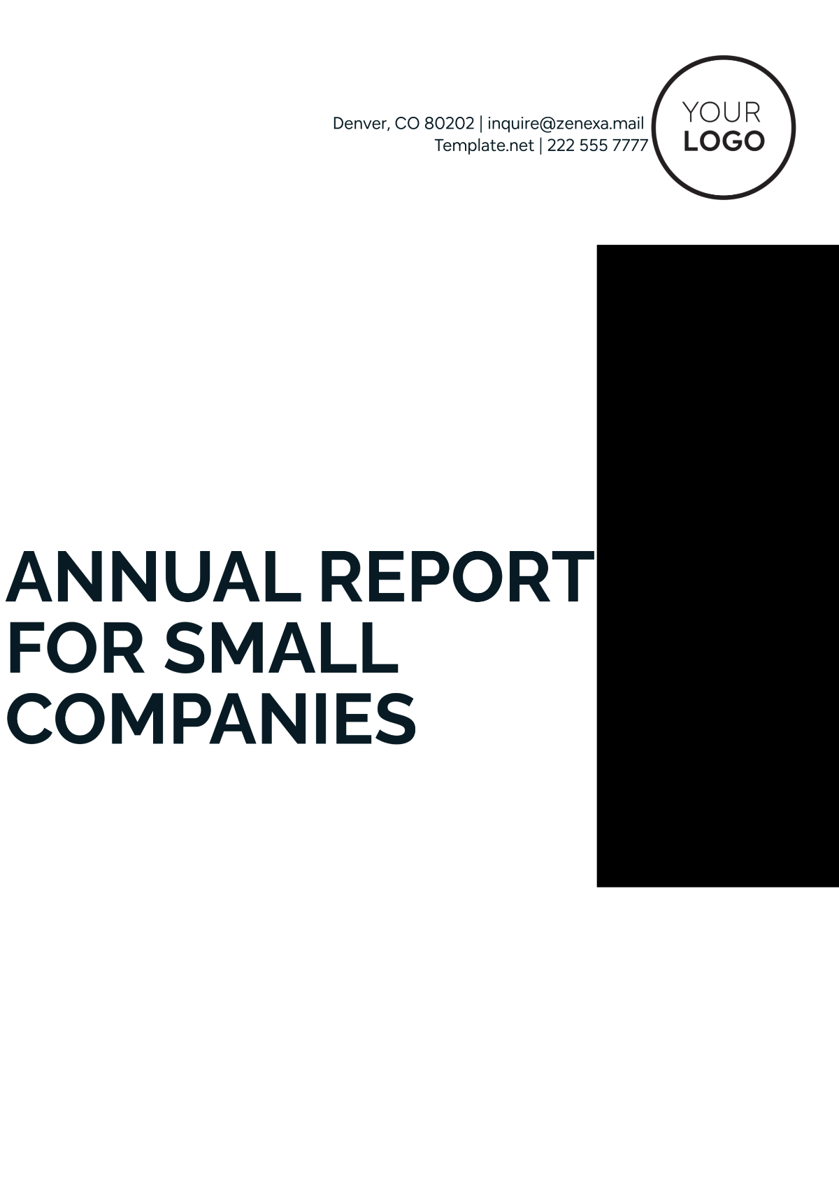 Annual Report for Small Companies Template - Edit Online & Download