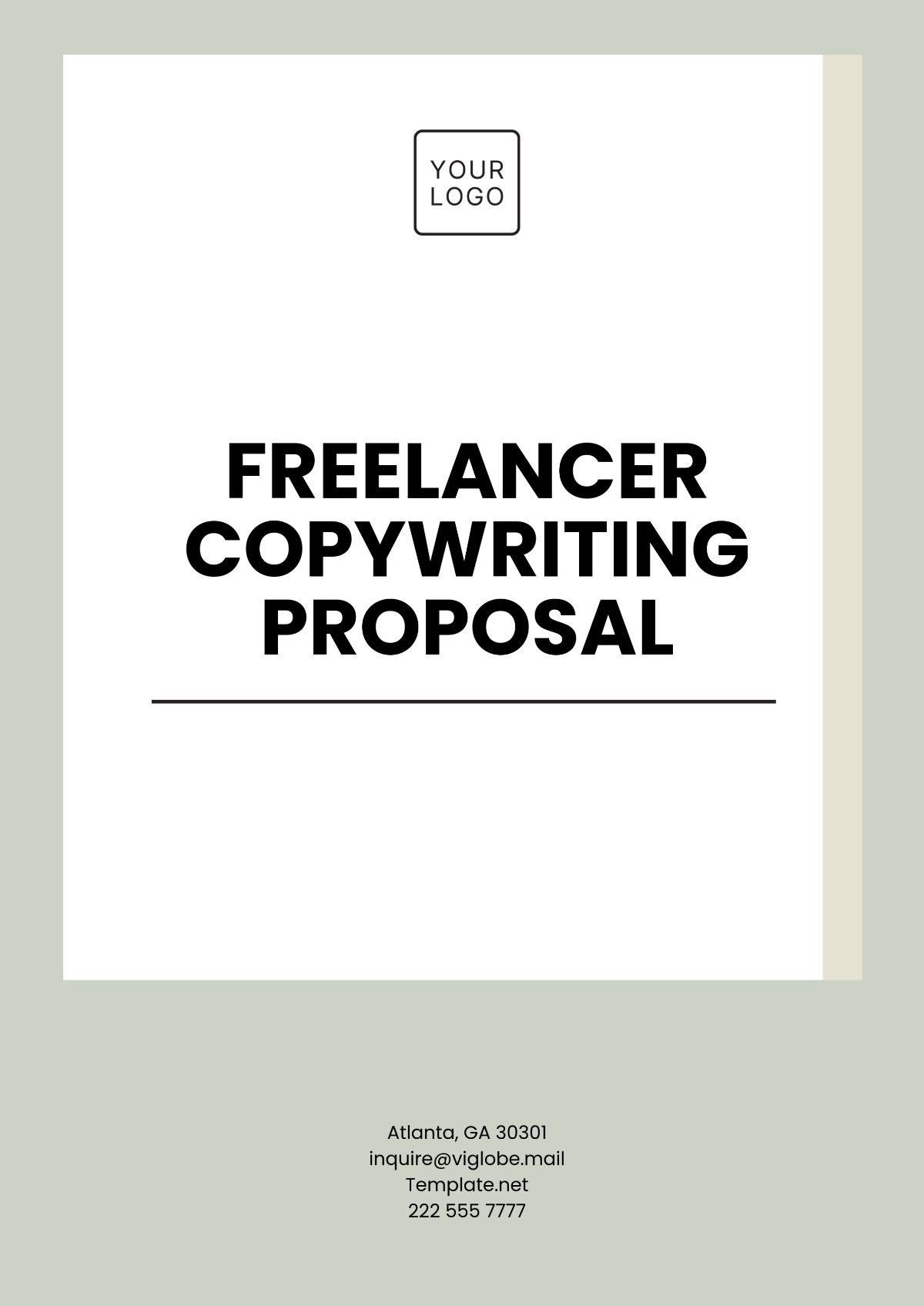 Freelancer Copywriting Proposal Template - Edit Online & Download