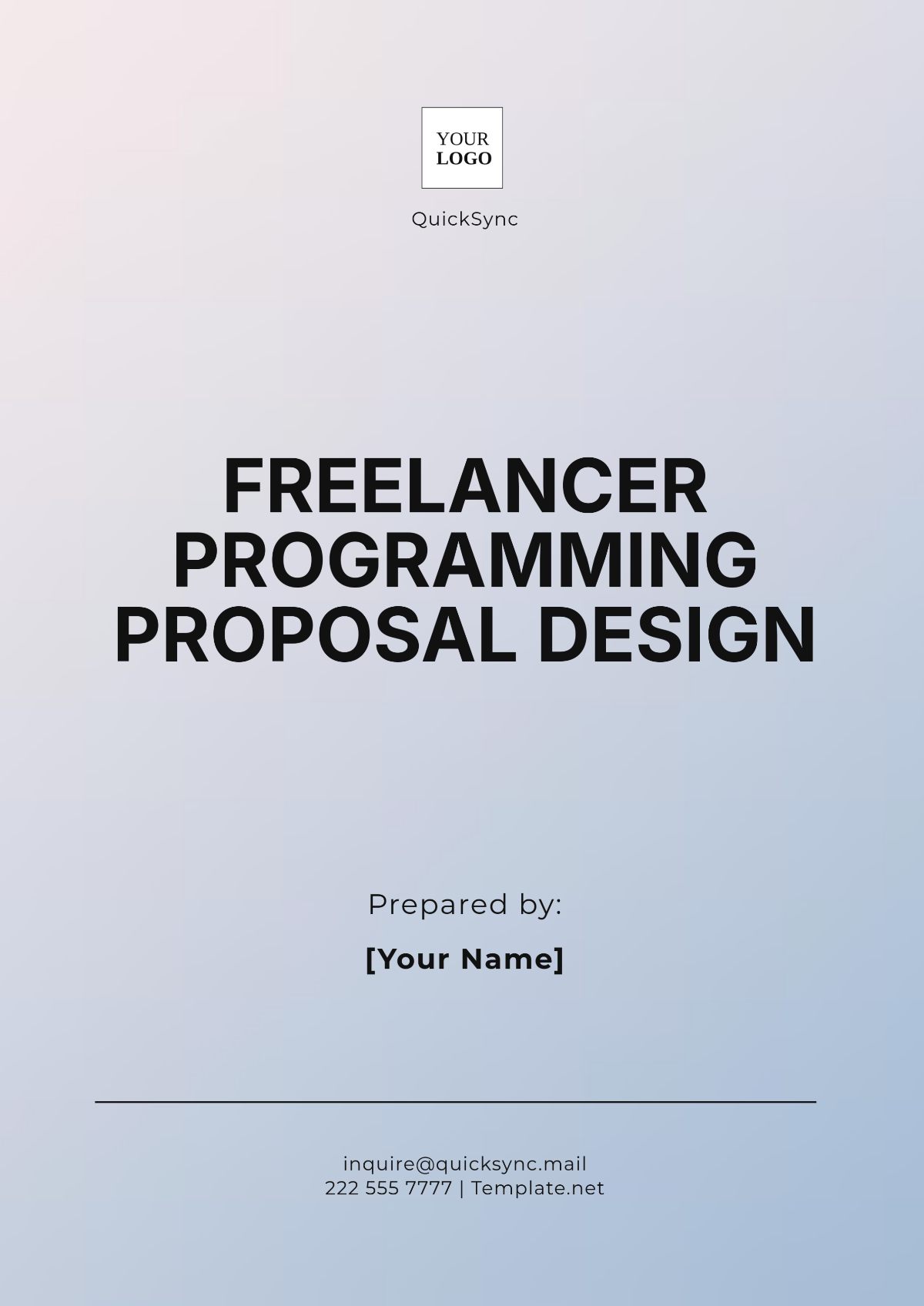 Freelancer Programming Proposal Design Template - Edit Online & Download