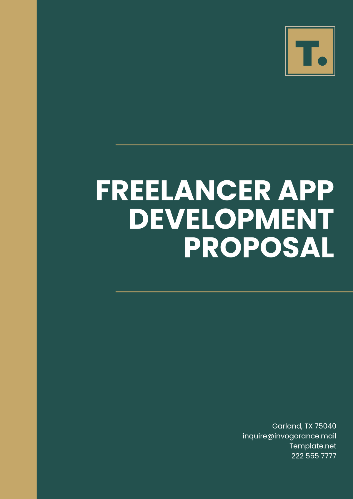 Freelancer App Development Proposal Template - Edit Online & Download