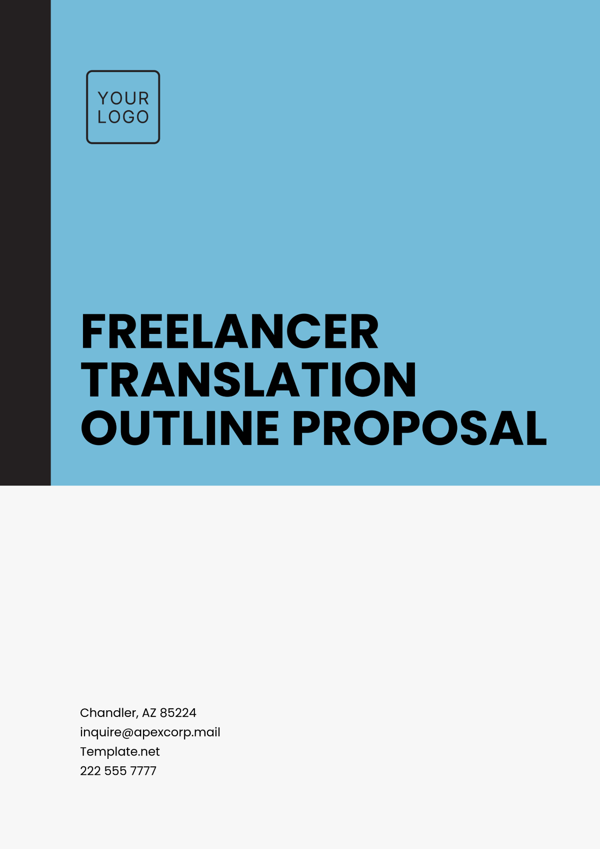 Freelancer Translation Outline Proposal Template - Edit Online & Download