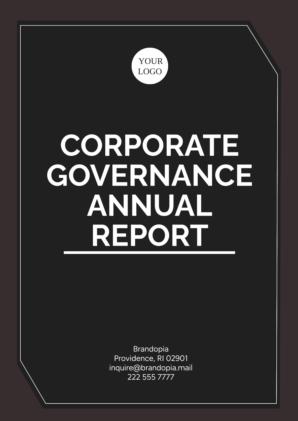 Corporate Governance Annual Report Template - Edit Online & Download