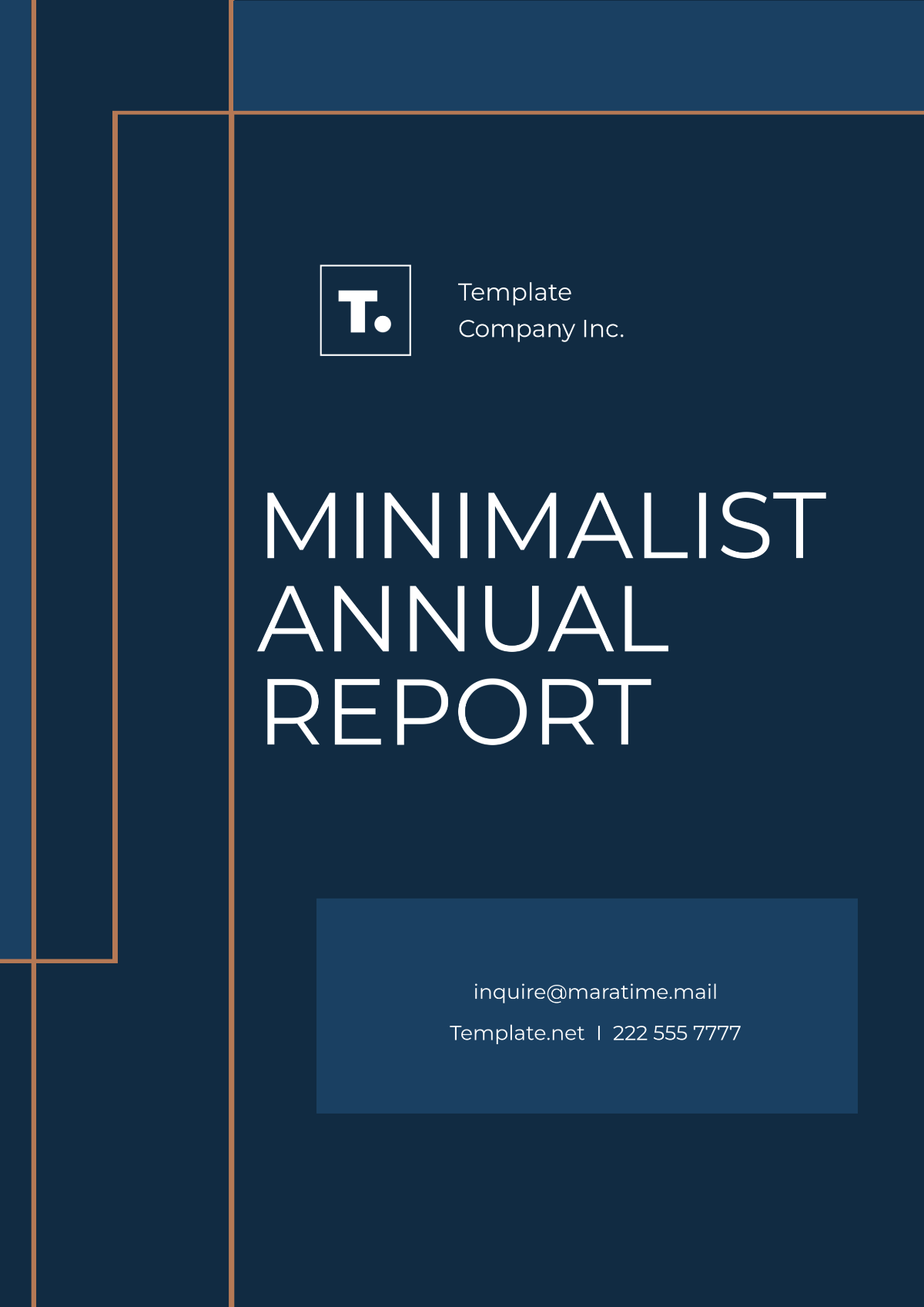 Minimalist Annual Report Template - Edit Online & Download