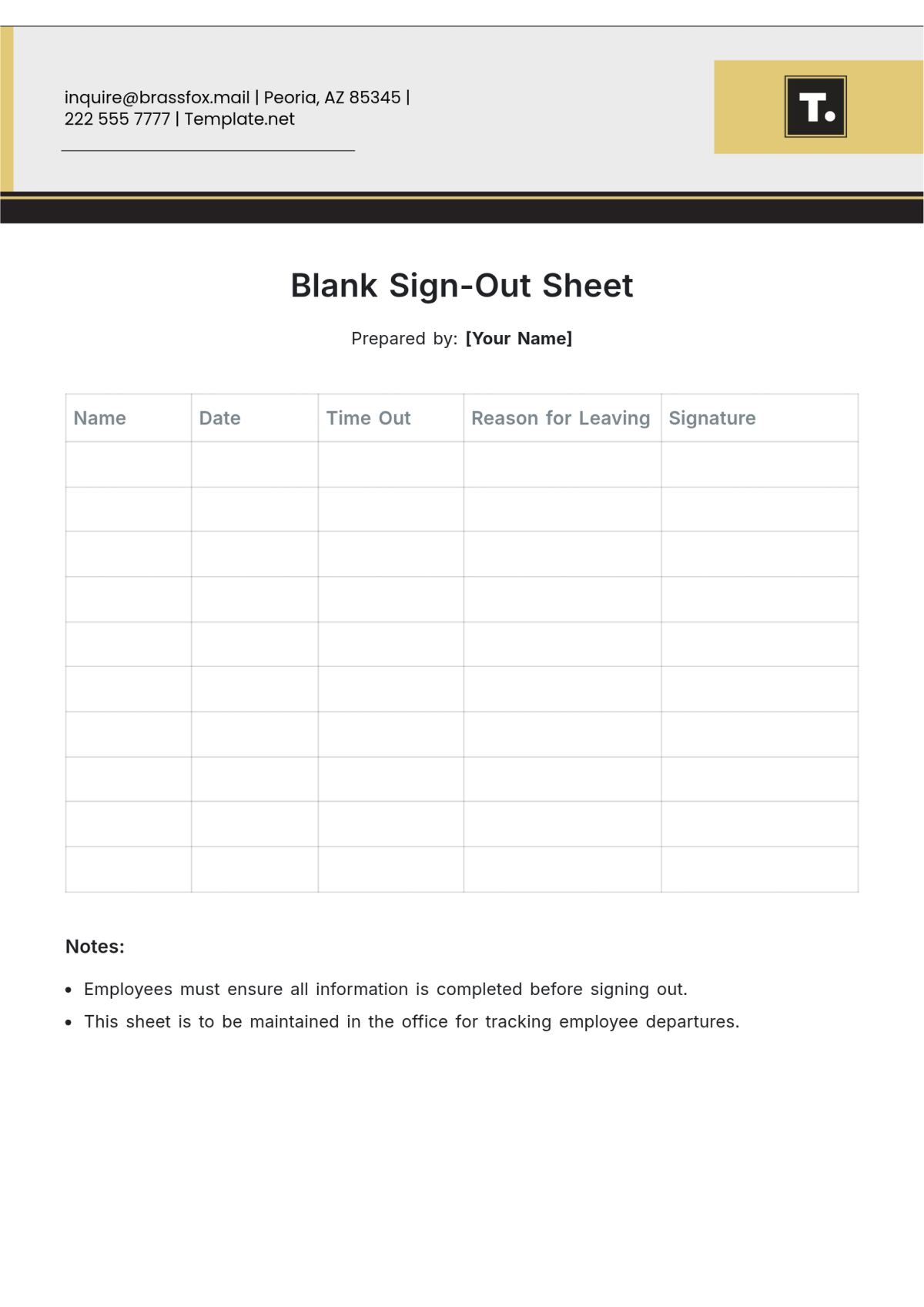 Free Blank Sign Out Sheet Template To Edit Online Free Blank Sign Out Sheet Template To Edit Online