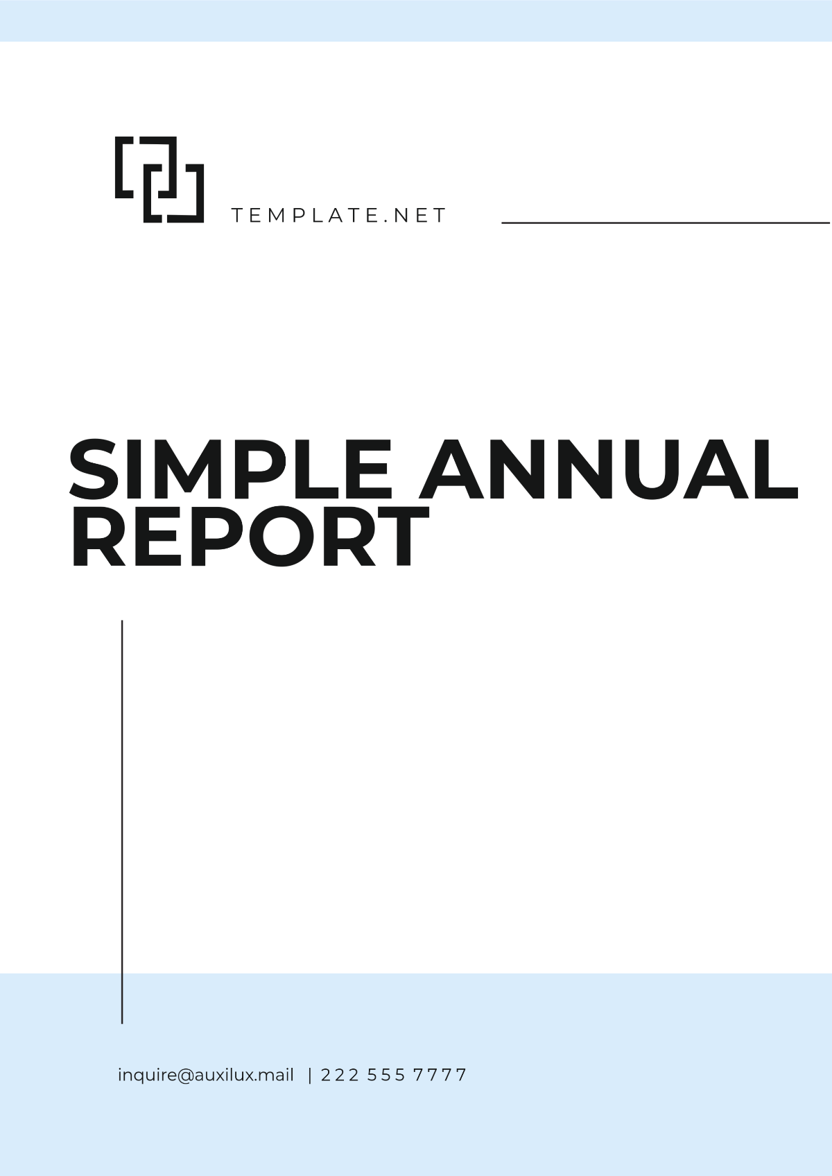 Simple Annual Report Template - Edit Online & Download