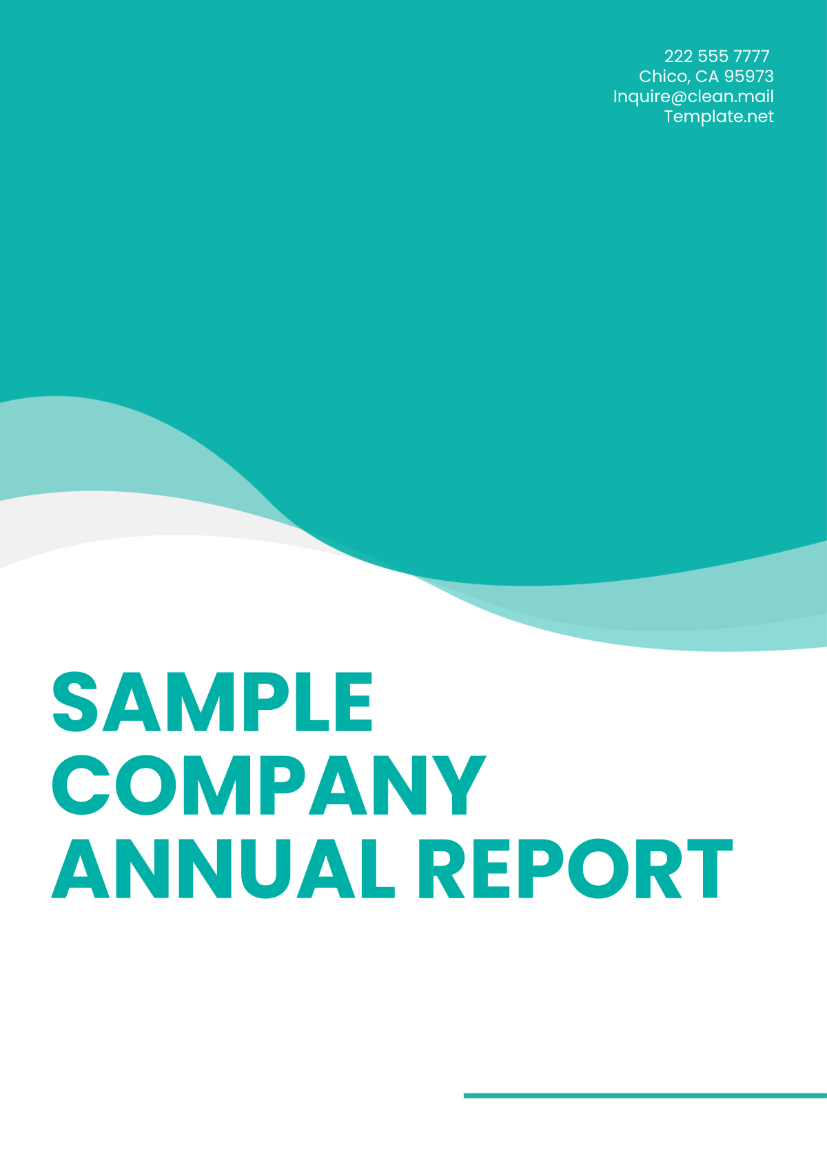 Sample Company Annual Report Template - Edit Online & Download