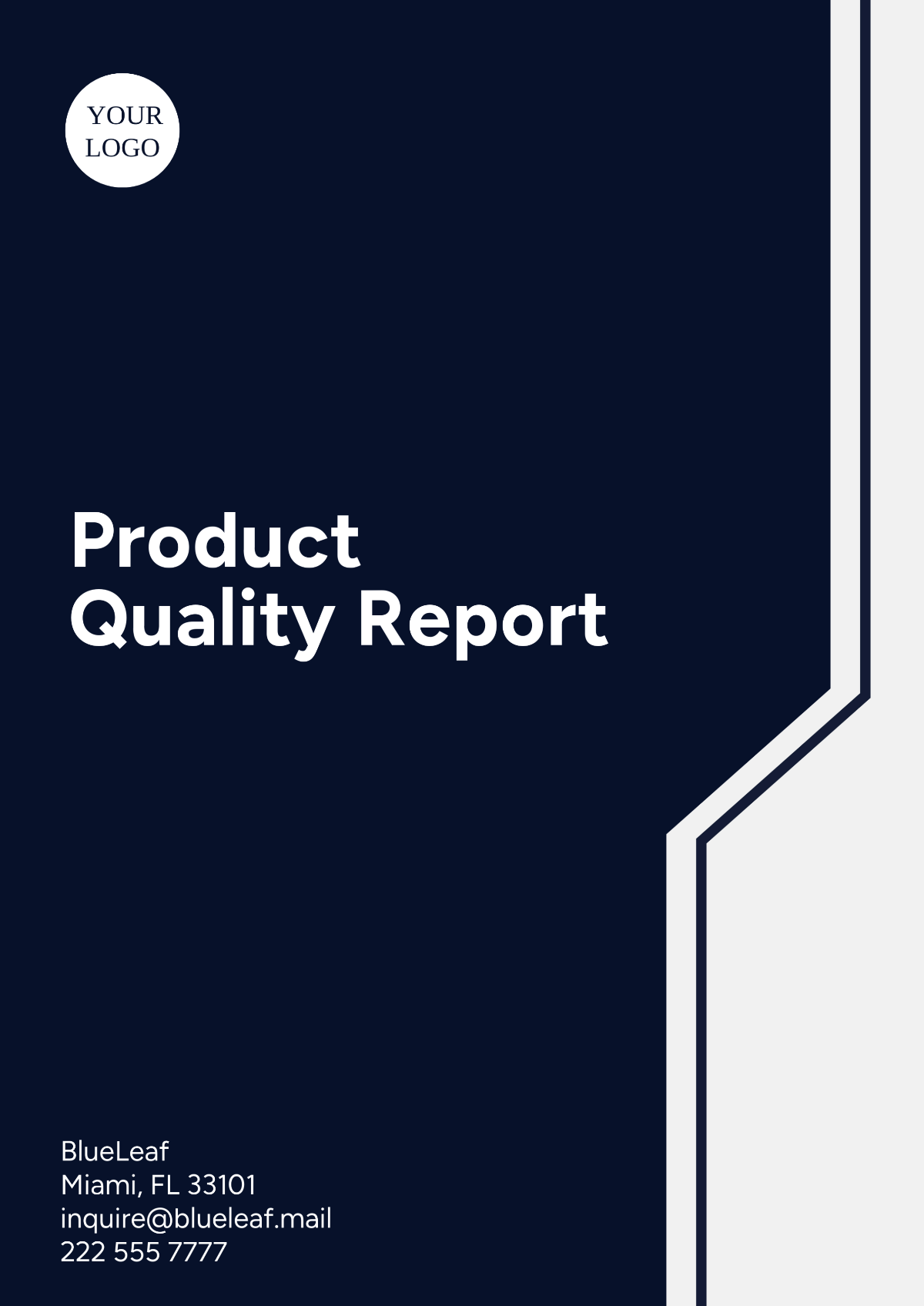 Product Quality Report Template - Edit Online & Download