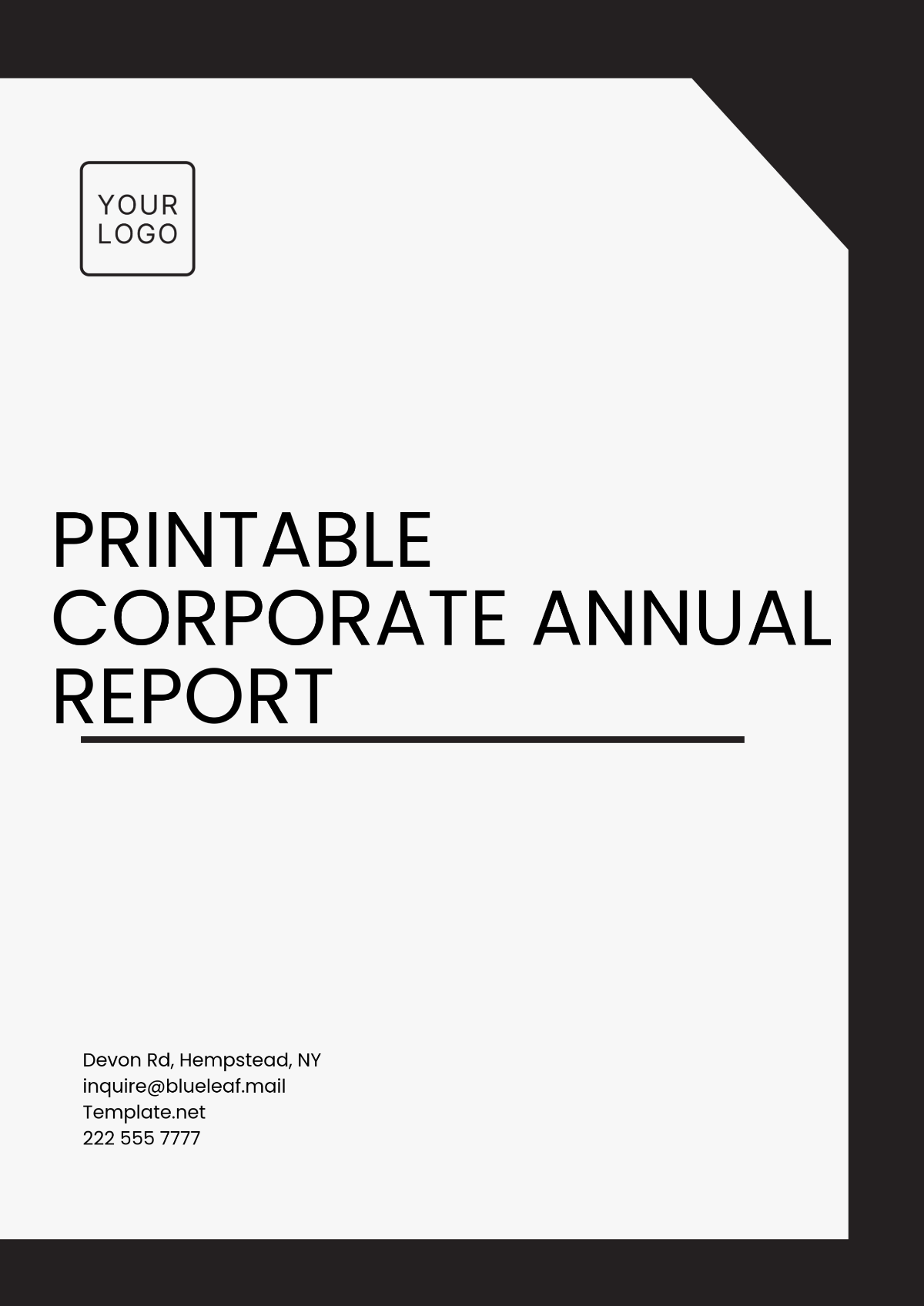 Printable Corporate Annual Report Template - Edit Online & Download