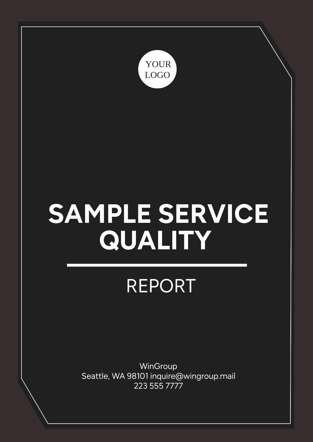 Sample Service Quality Report Template - Edit Online & Download