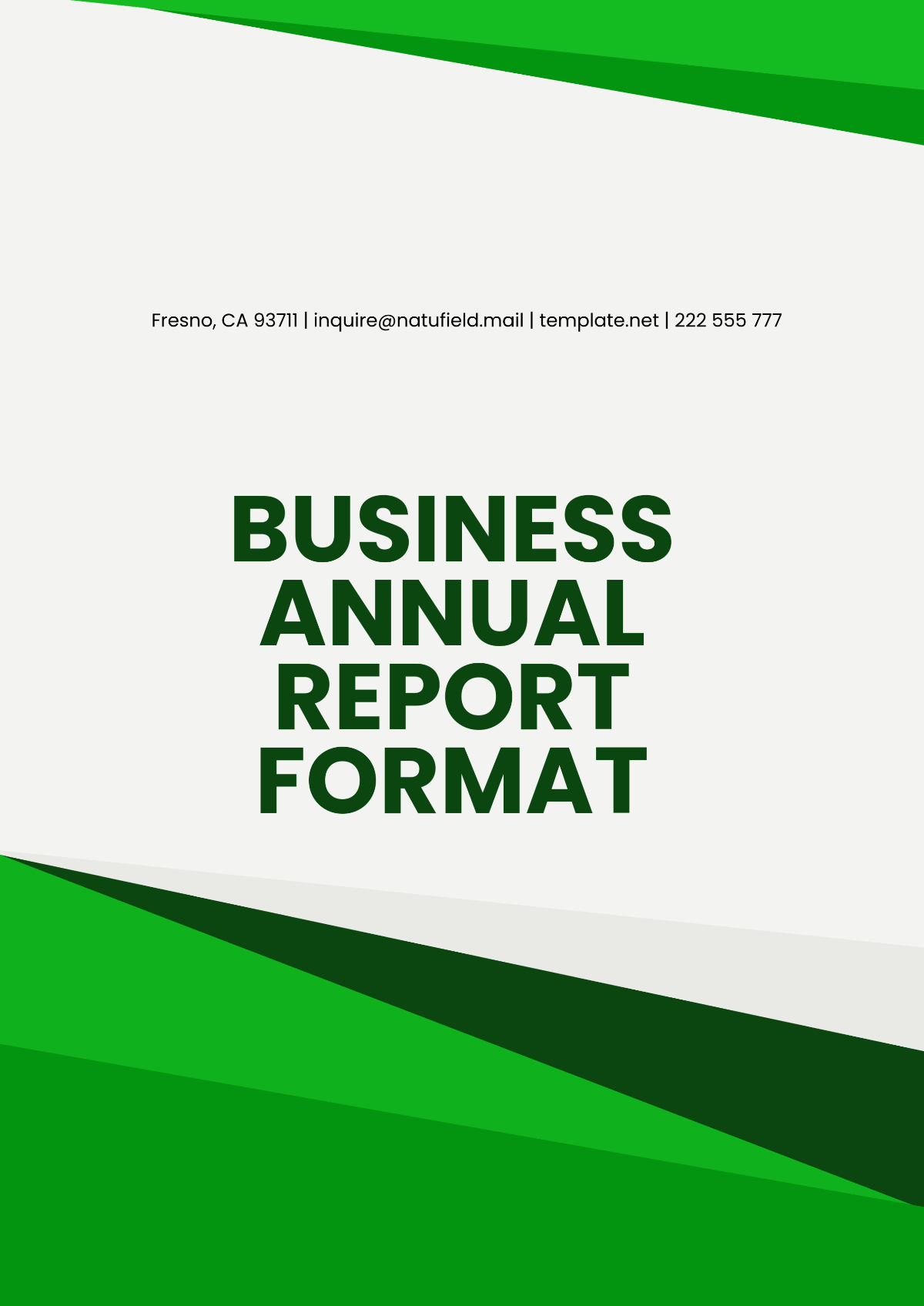 Free Business Annual Report Format Template to Edit Online