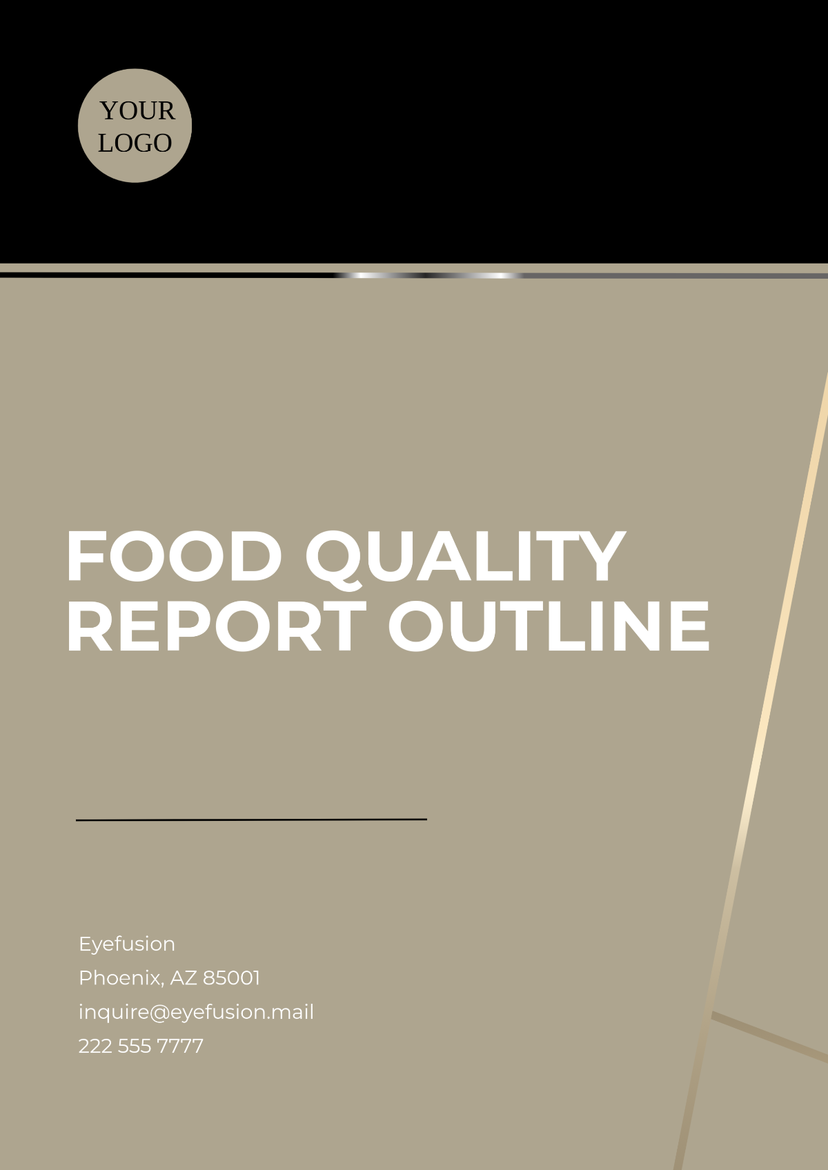 Food Quality Report Outline Template - Edit Online & Download