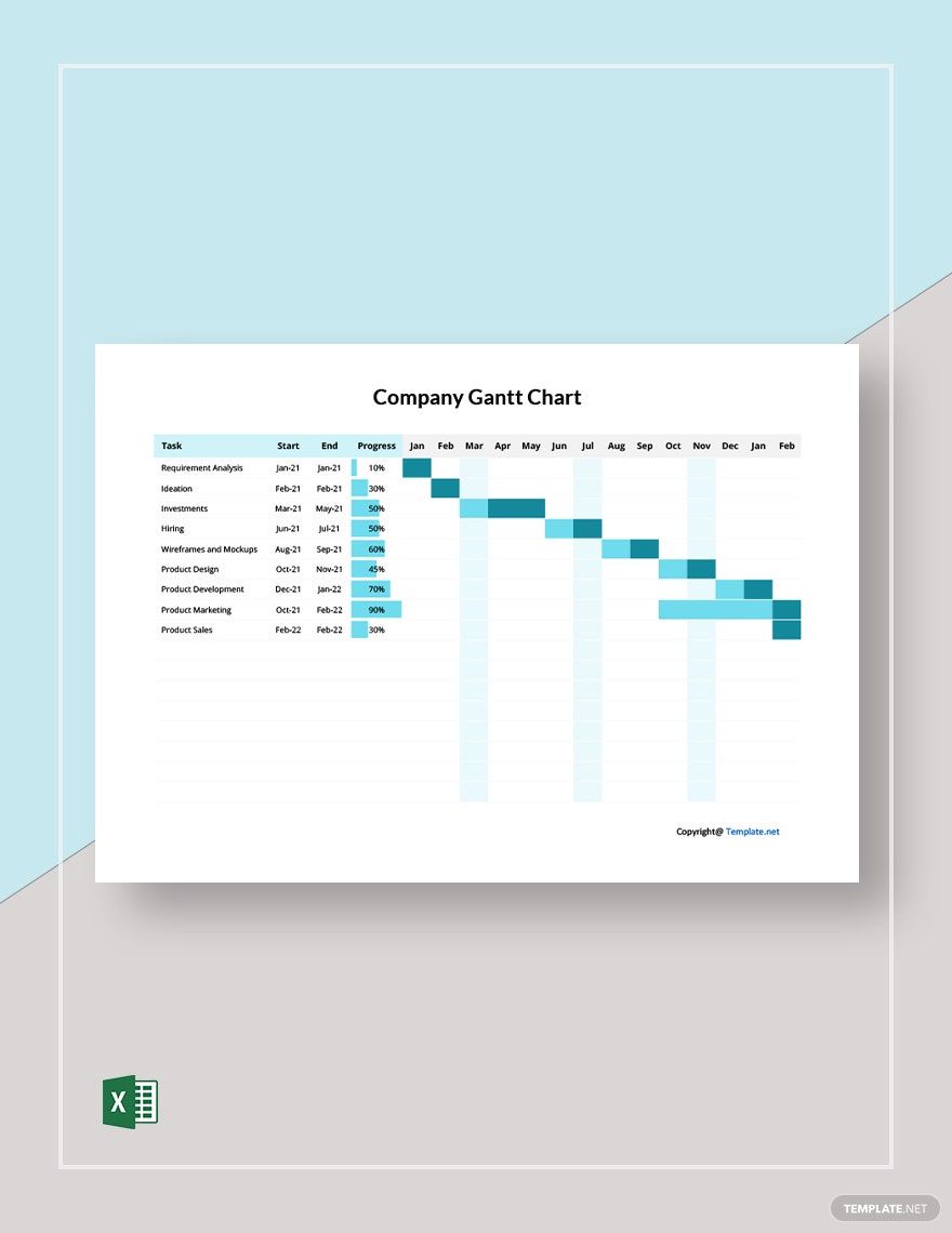 Simple Company Gantt Chart Template