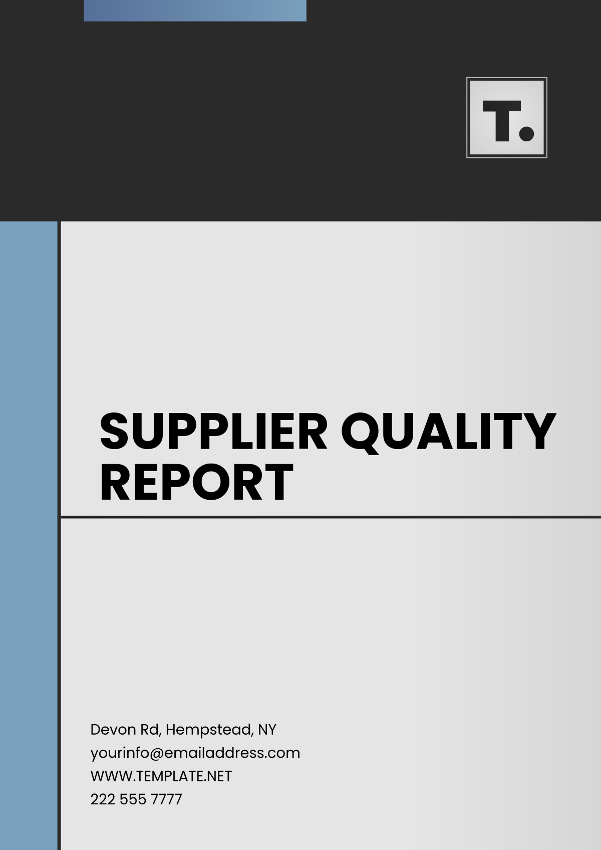 Supplier Quality Report Template - Edit Online & Download