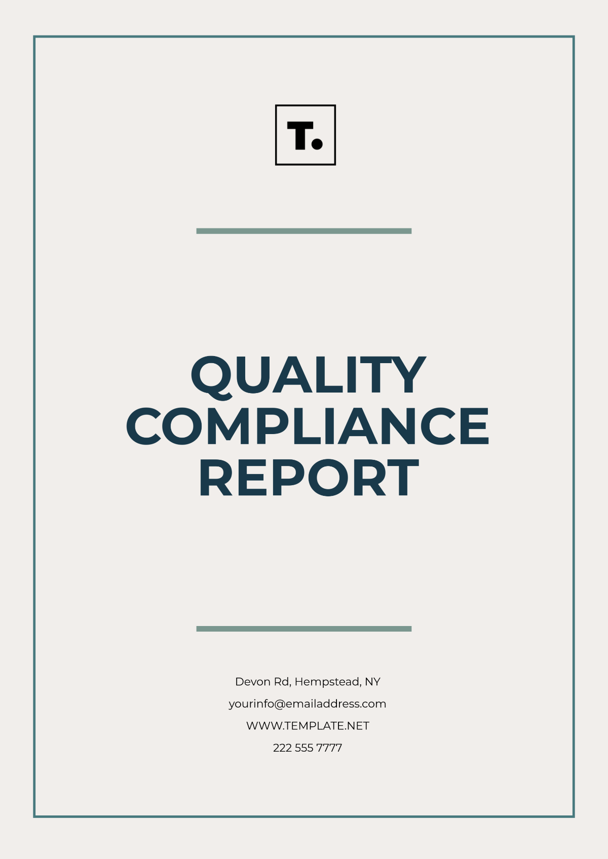 Quality Compliance Report Template - Edit Online & Download