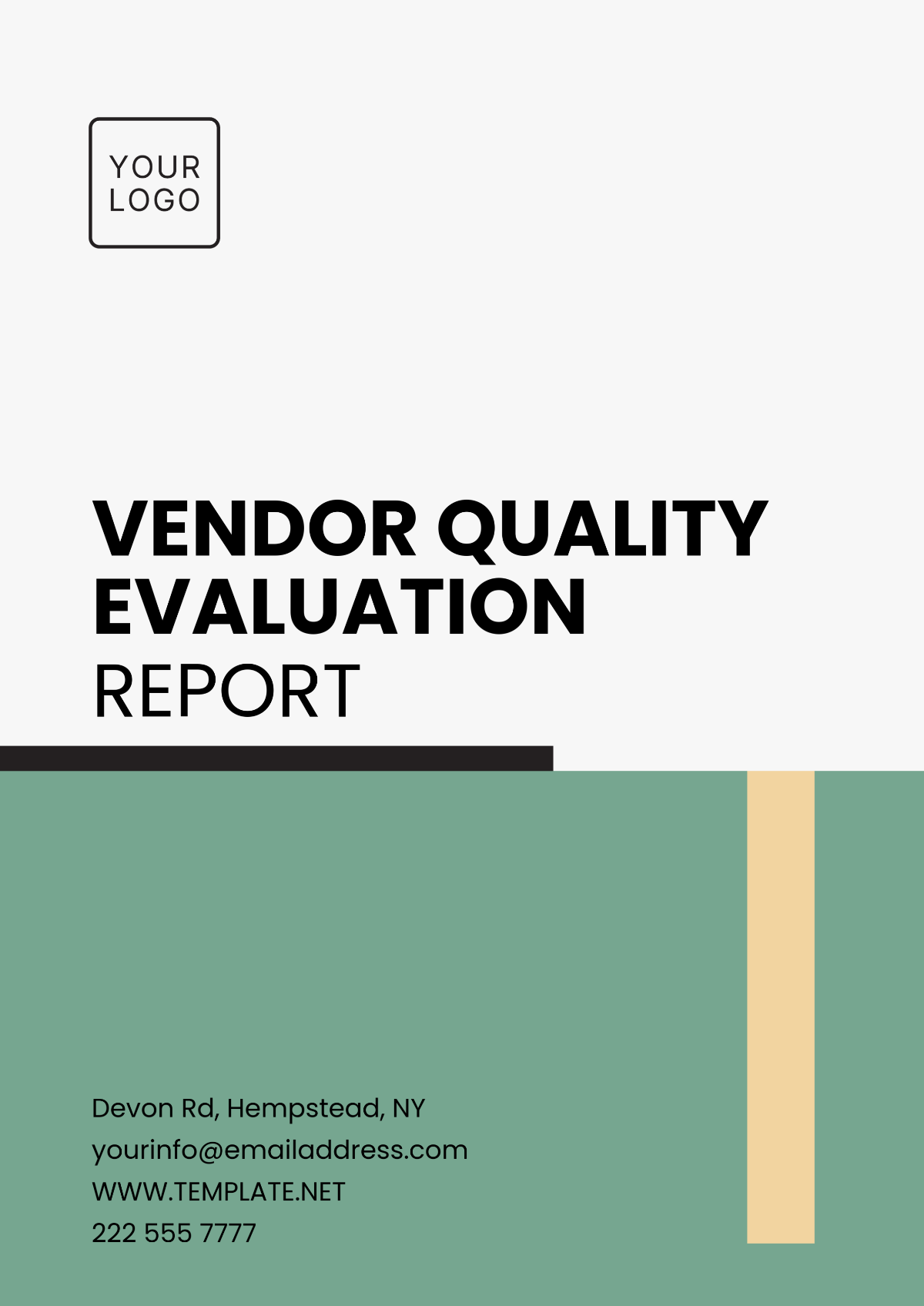 Vendor Quality Evaluation Report Template - Edit Online & Download