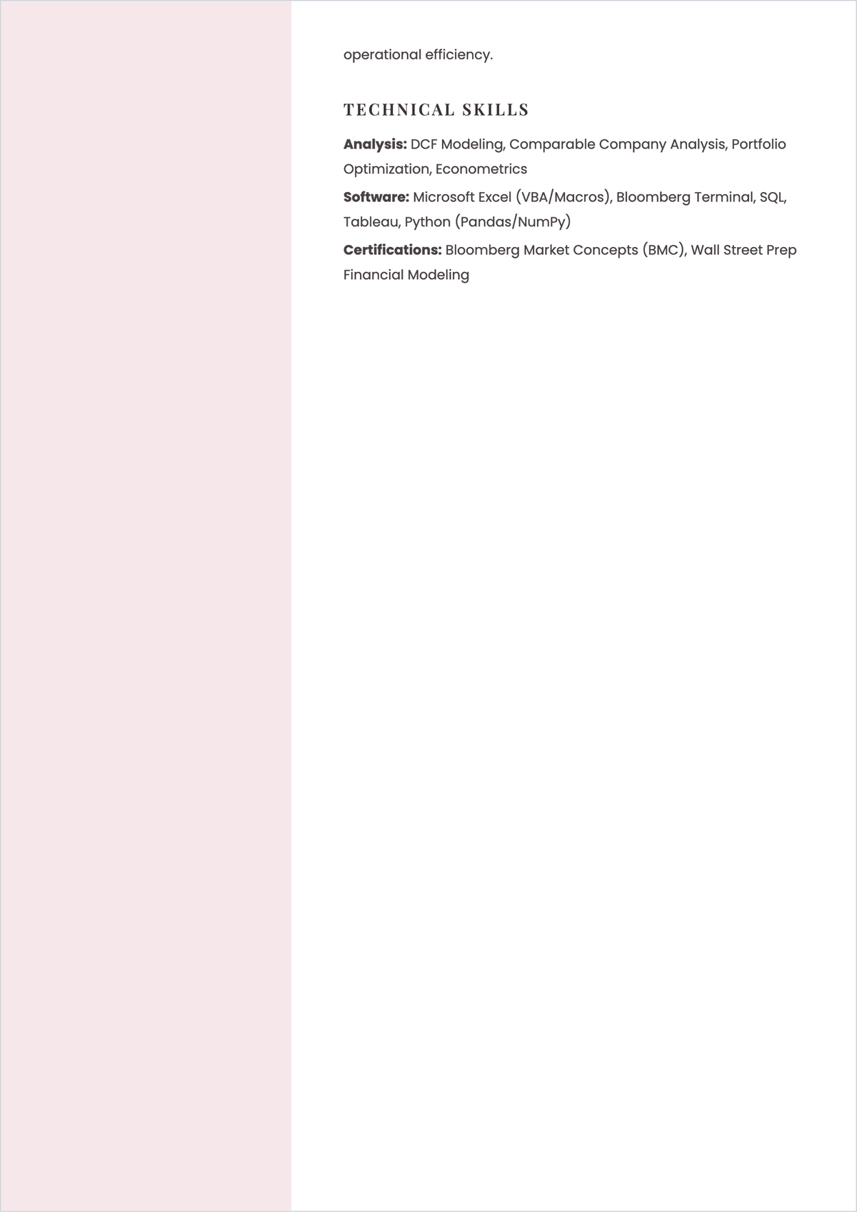 Free Printable Internship ATS Resume Template, AI Resume Builder