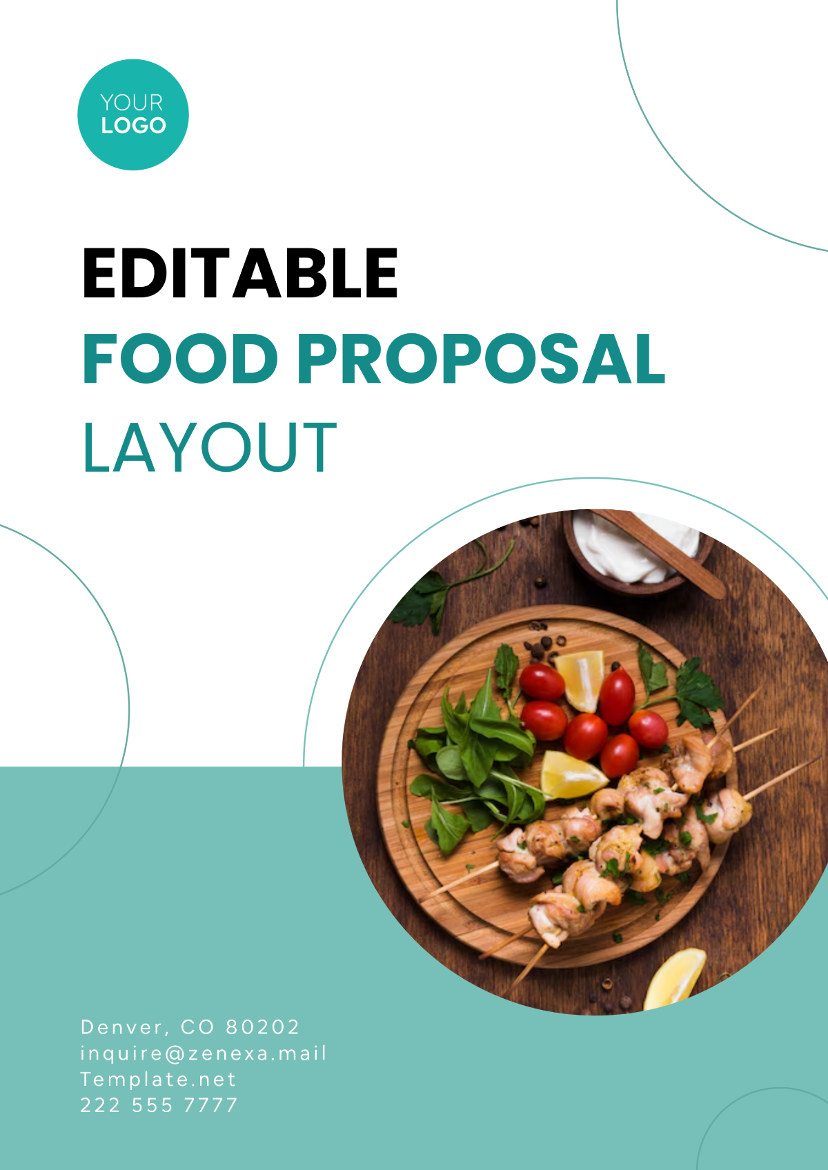 Editable Food Proposal Layout Template - Edit Online & Download