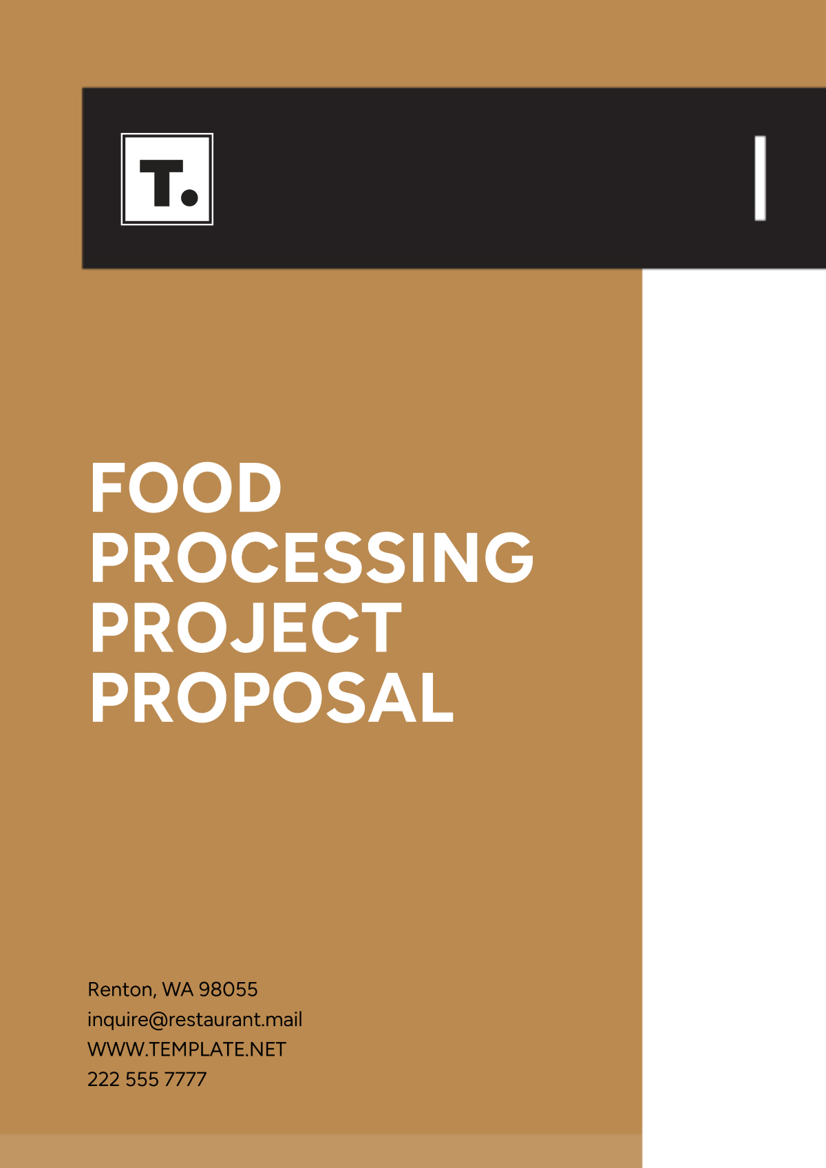 Food Processing Project Proposal Template - Edit Online & Download