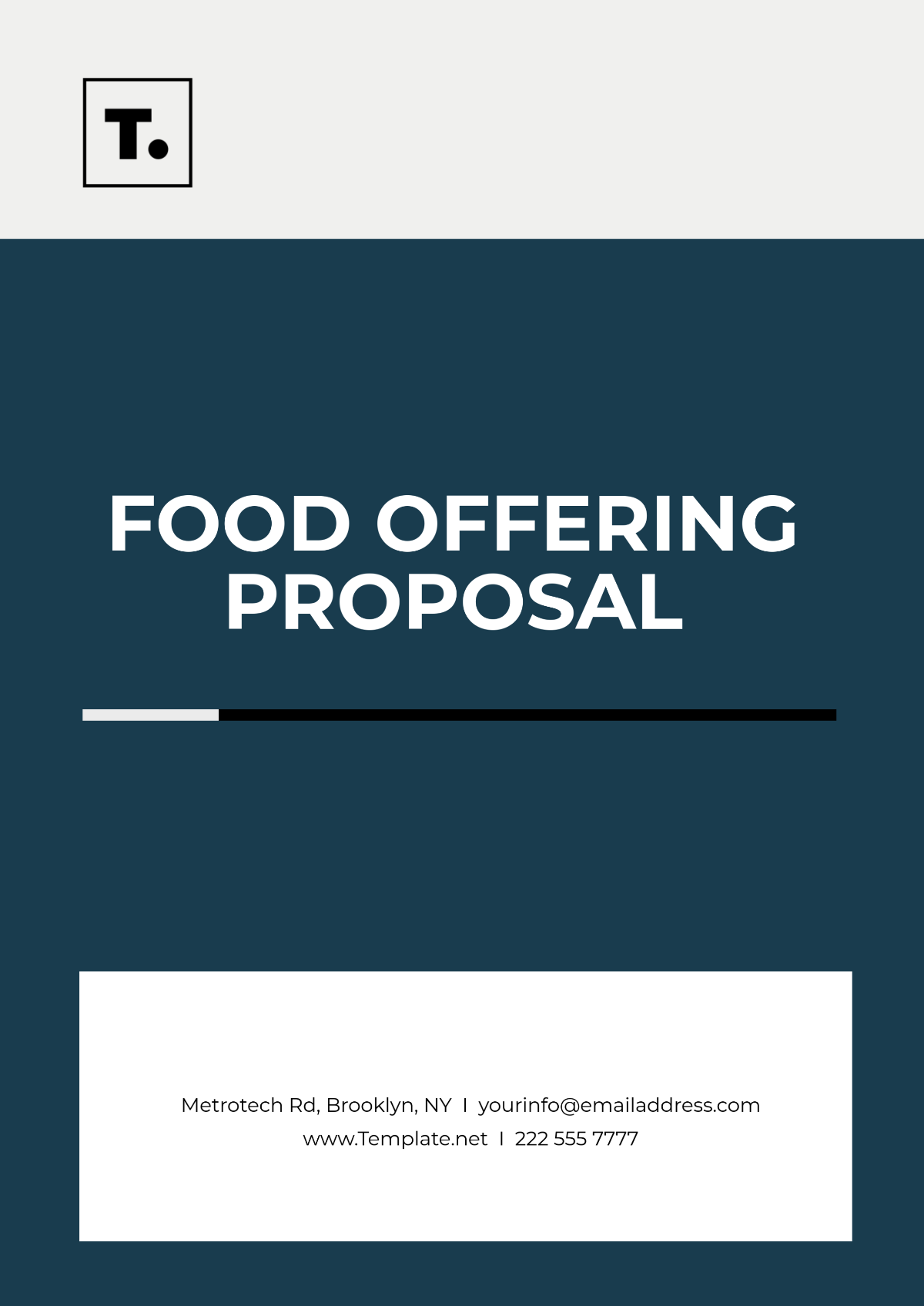 Food Offering Proposal Template - Edit Online & Download