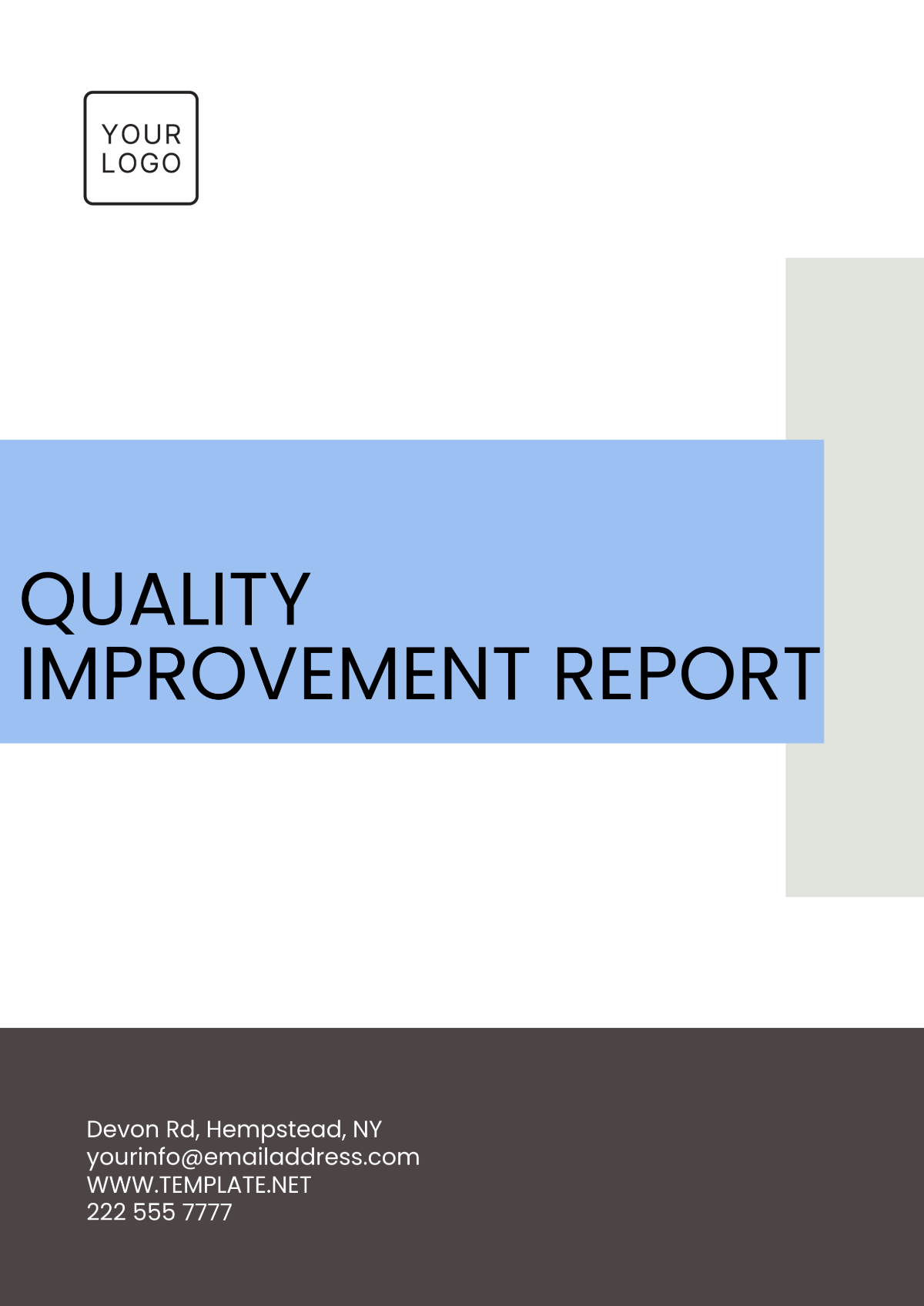 Quality Improvement Report Template - Edit Online & Download