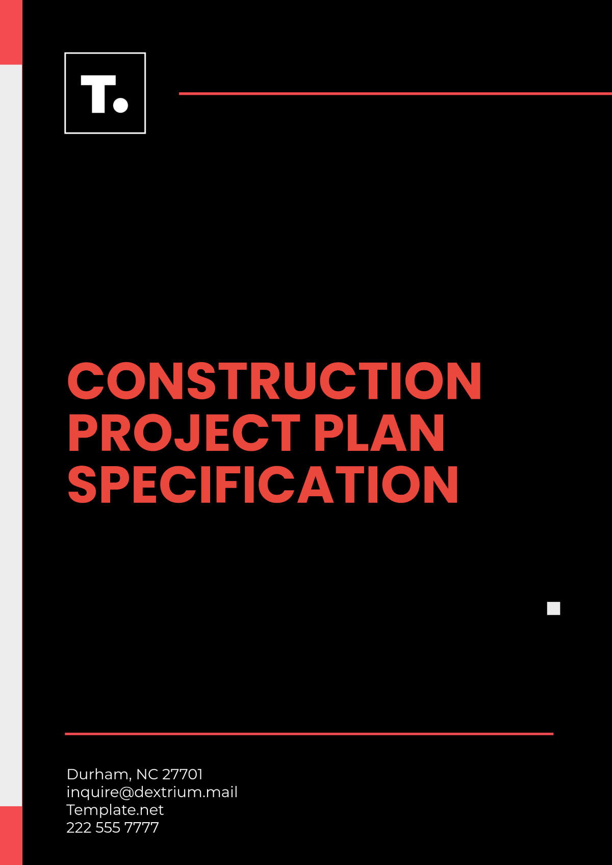 Construction Project Plan Specification Template - Edit Online & Download