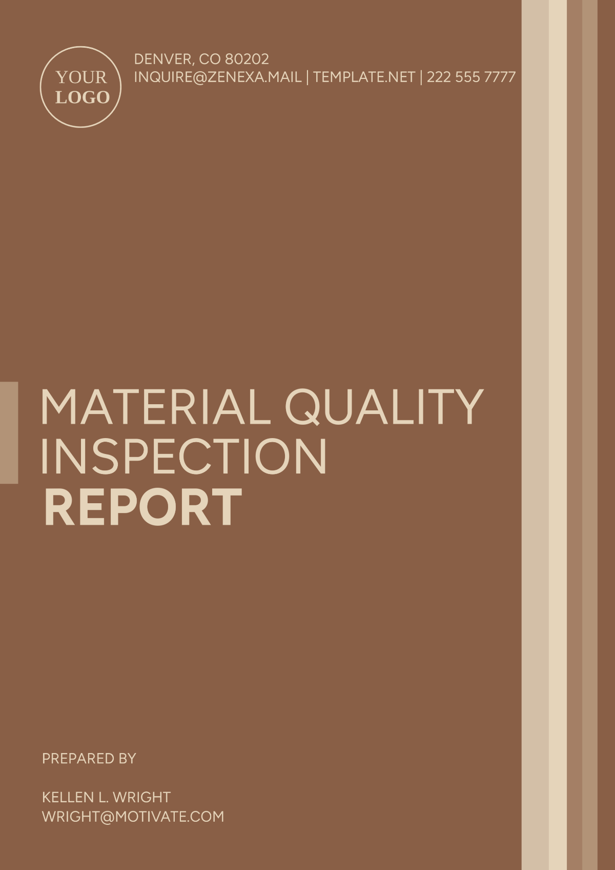 Material Quality Inspection Report Template - Edit Online & Download