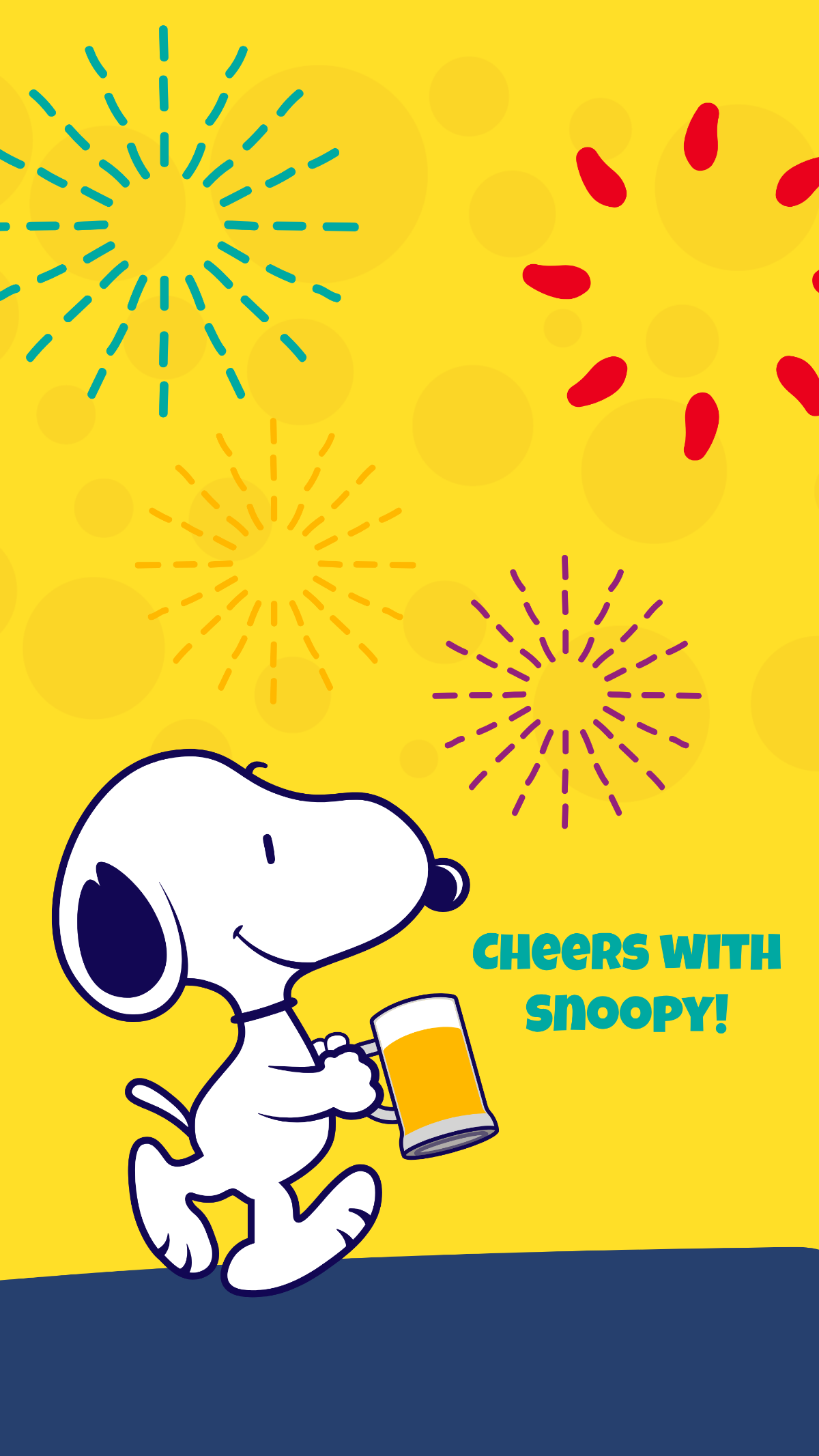 Free Snoopy New Year Wallpaper Template - Edit Online & Download