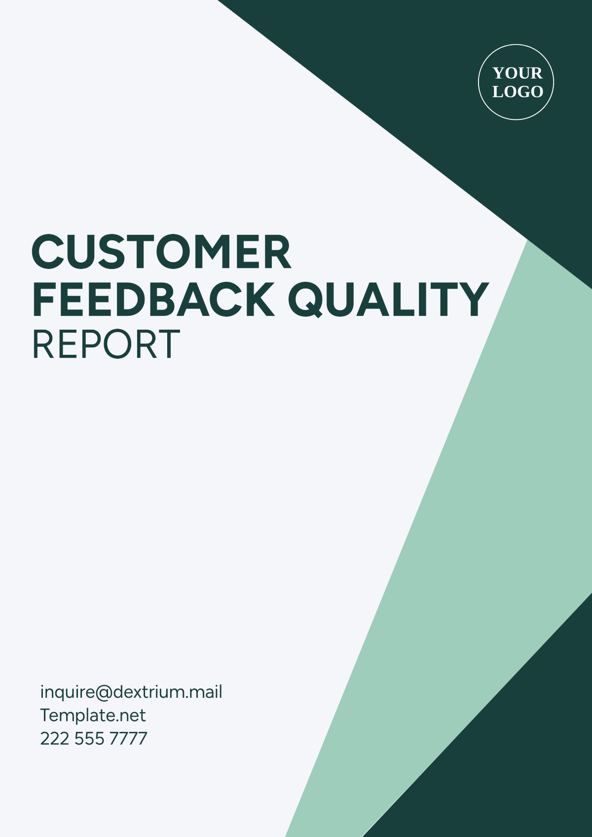 Customer Feedback Quality Report Template - Edit Online & Download