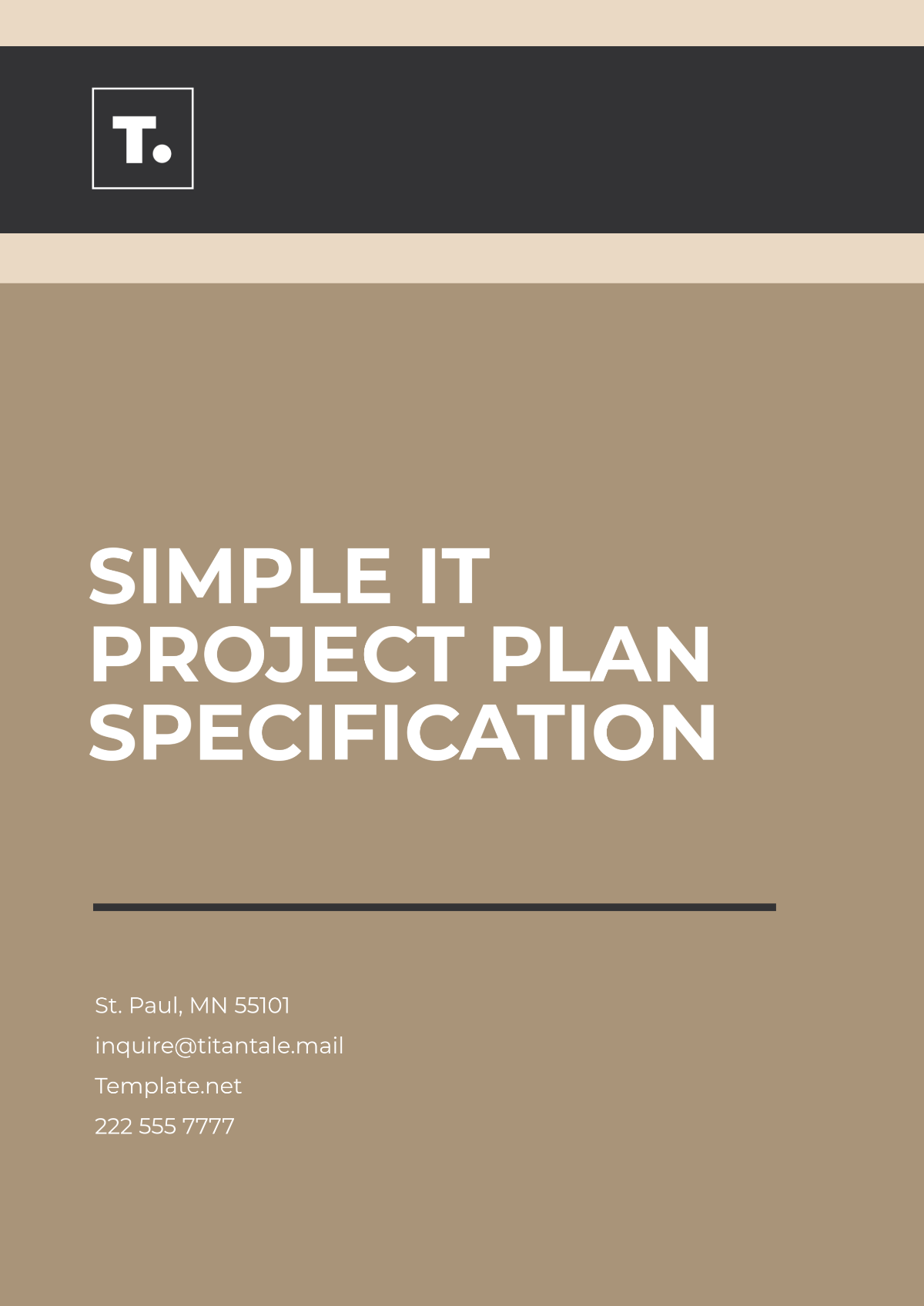 Simple IT Project Plan Specification Template - Edit Online & Download