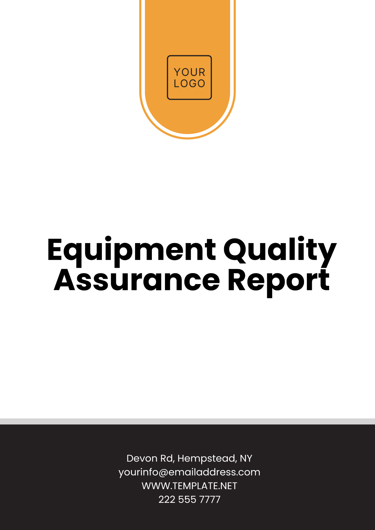 Equipment Quality Assurance Report Template - Edit Online & Download