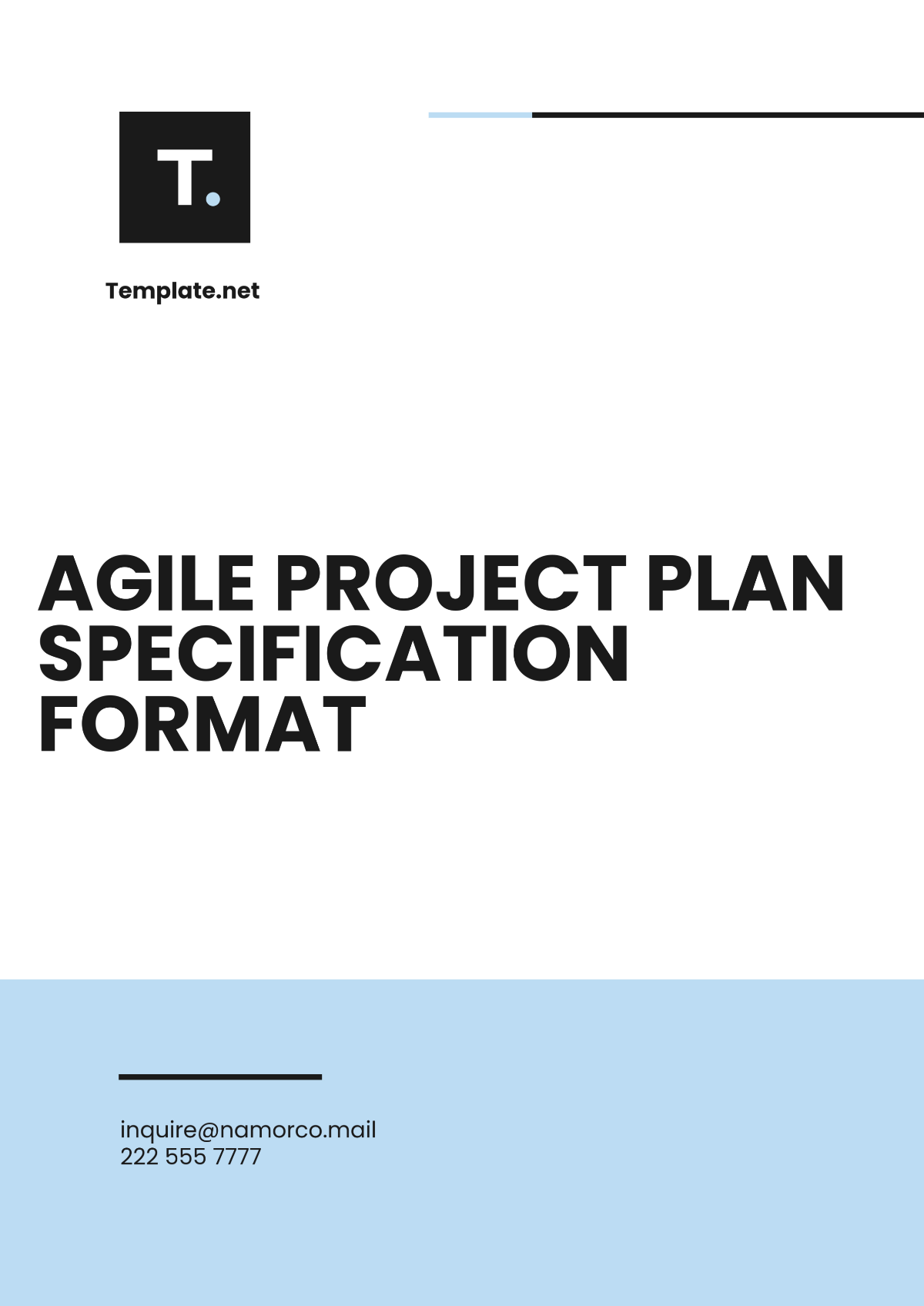 Agile Project Plan Specification Format Template - Edit Online & Download