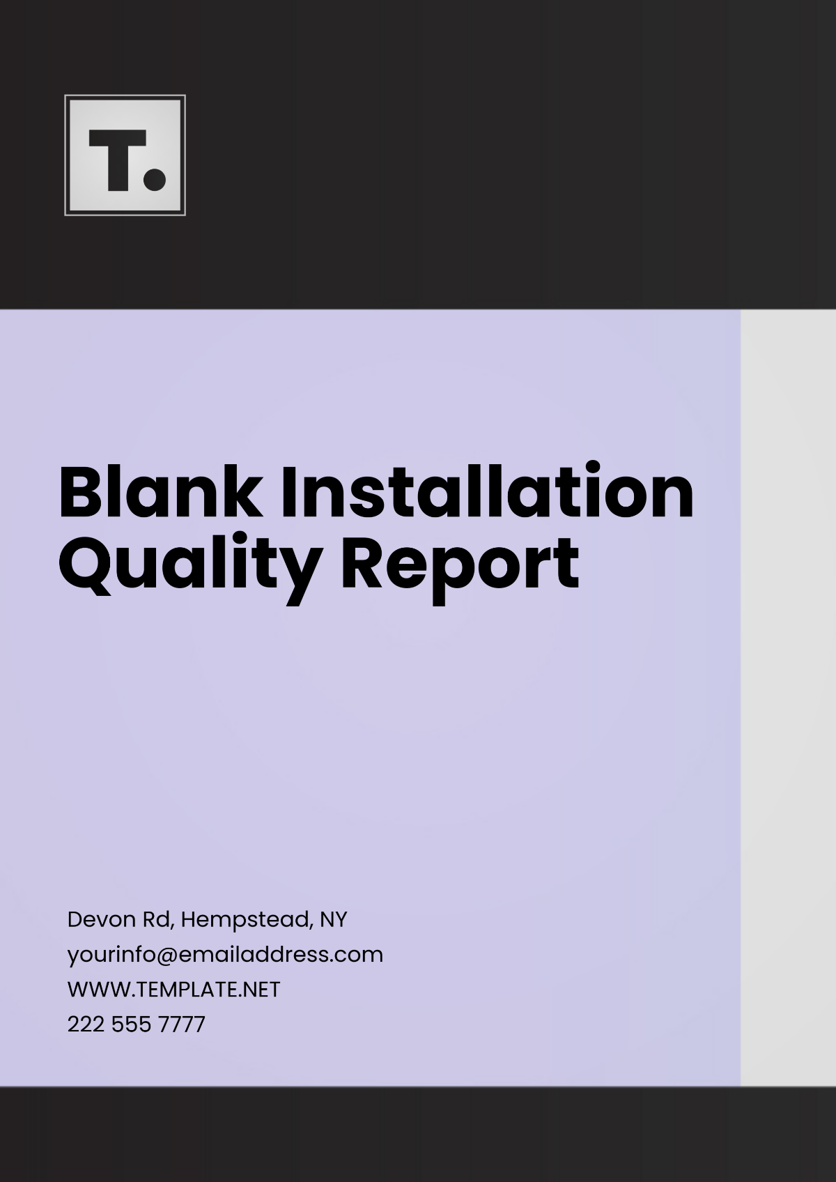 Blank Installation Quality Report Template - Edit Online & Download