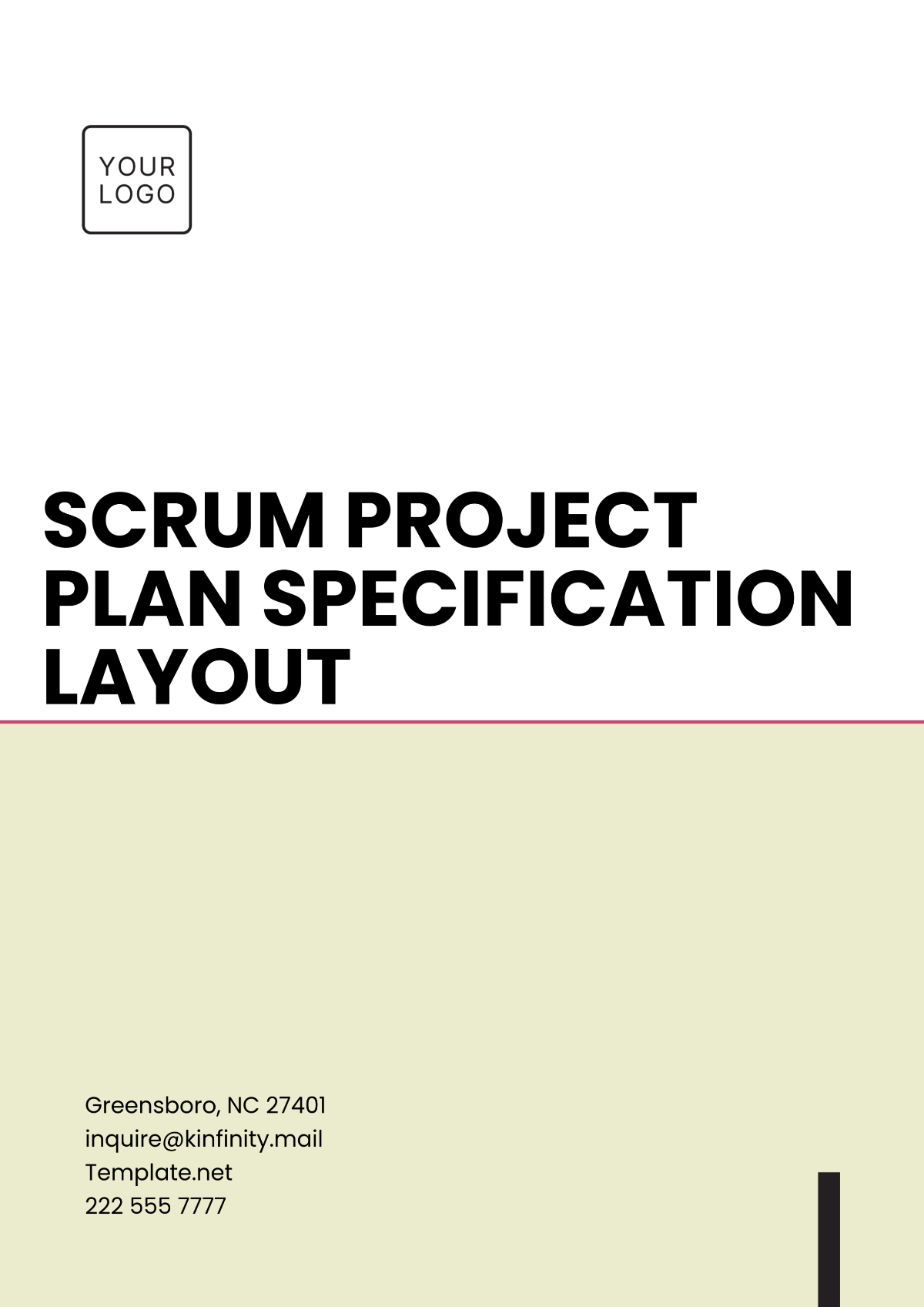 Scrum Project Plan Specification Layout Template - Edit Online & Download