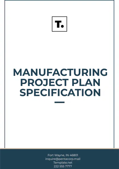 Free Manufacturing Project Plan Specification Template to Edit Online