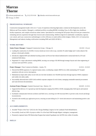 Free Detailed ATS Resume Outline Template, AI Resume Builder