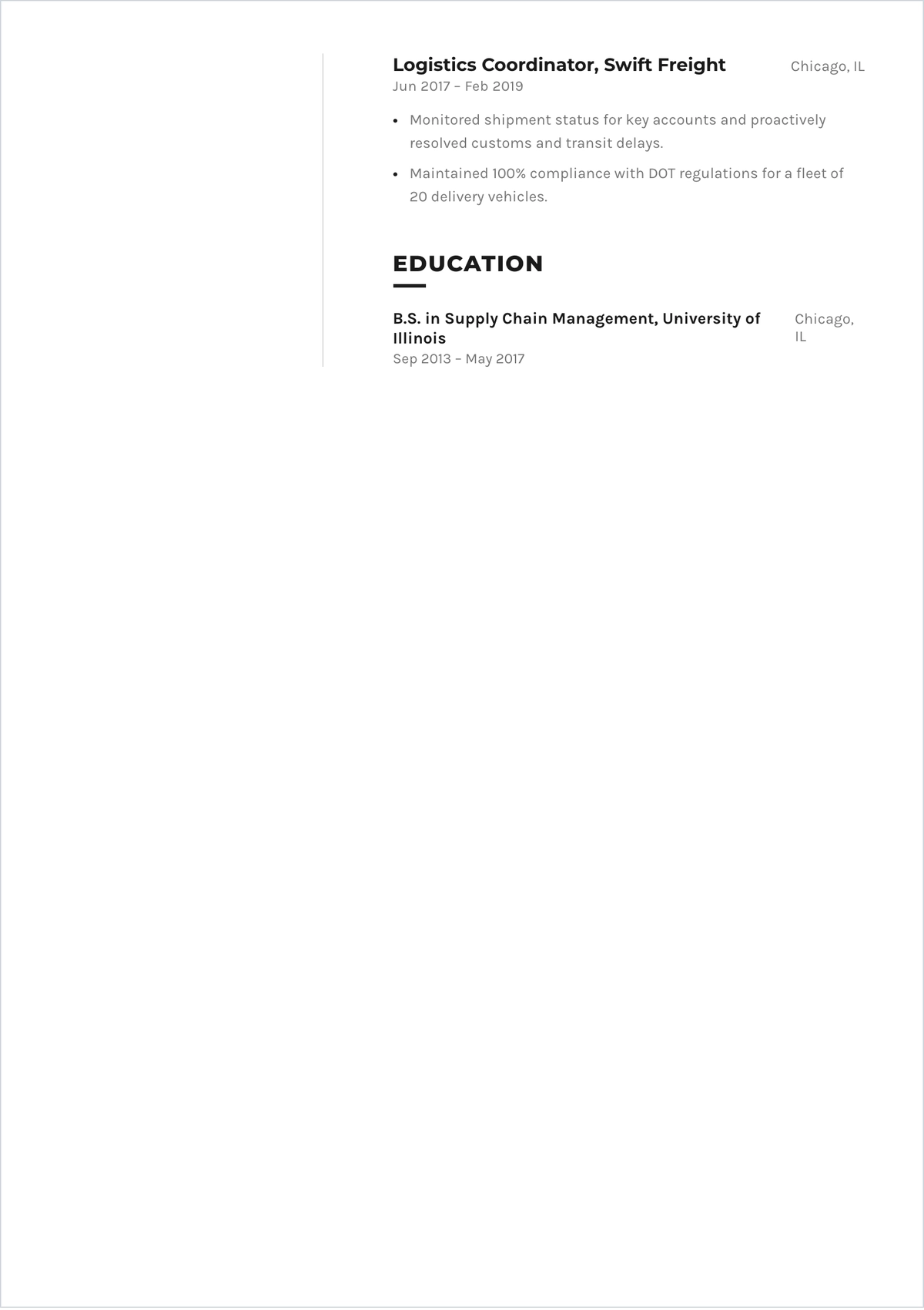 Free Generic ATS Resume Outline Template, AI Resume Builder
