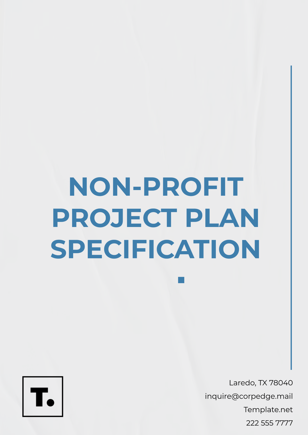 Non-Profit Project Plan Specification Template - Edit Online & Download