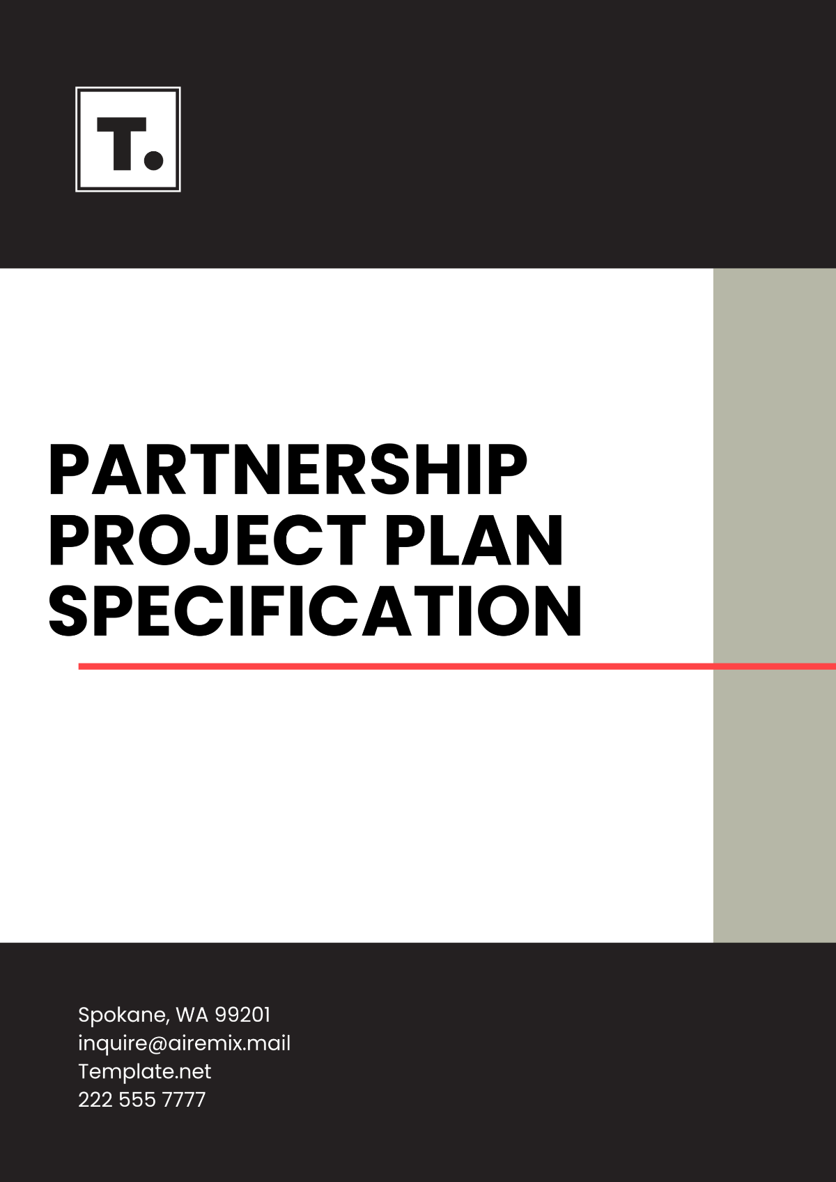 Partnership Project Plan Specification Template - Edit Online & Download