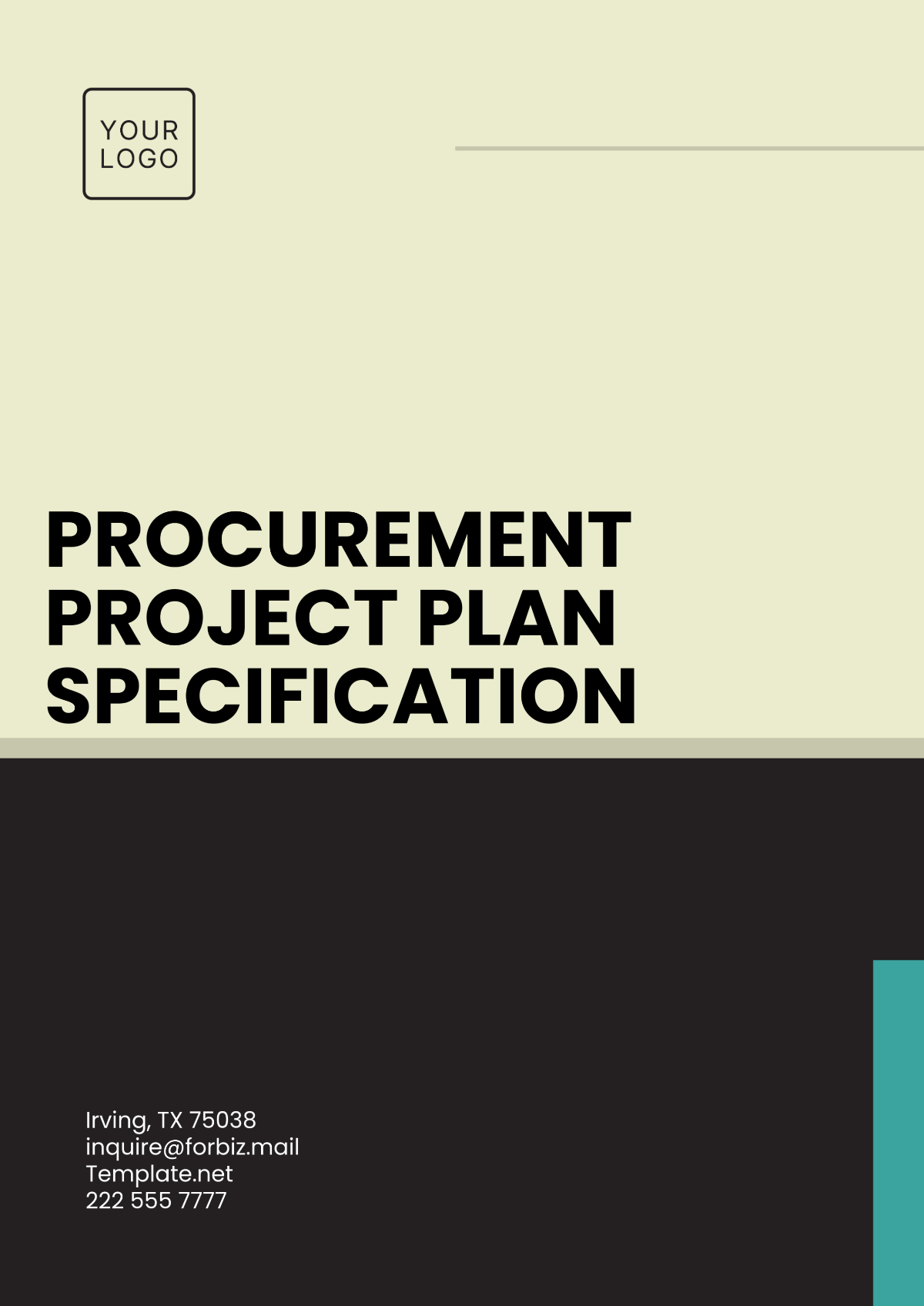 Procurement Project Plan Specification Template - Edit Online & Download