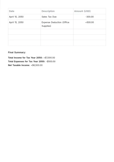 Free Ledger Template to Edit Online