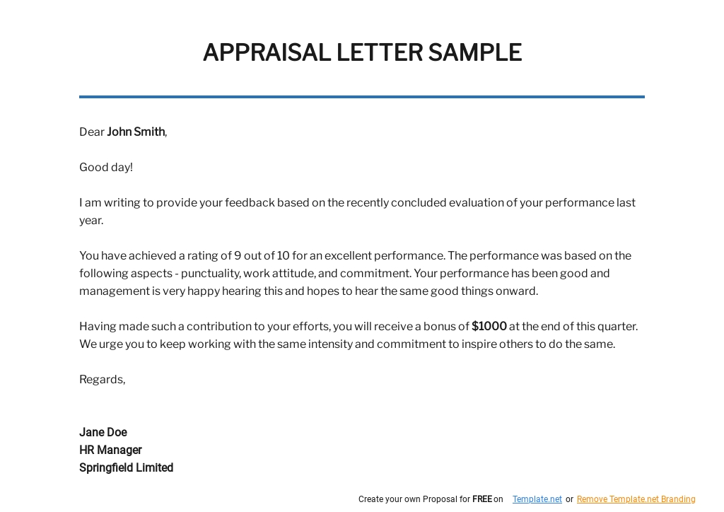 Appraisal Letter Sample Template.jpe