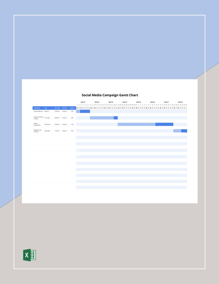 Free Social Media Marketing Proposal Gantt Chart Template - Download in ...