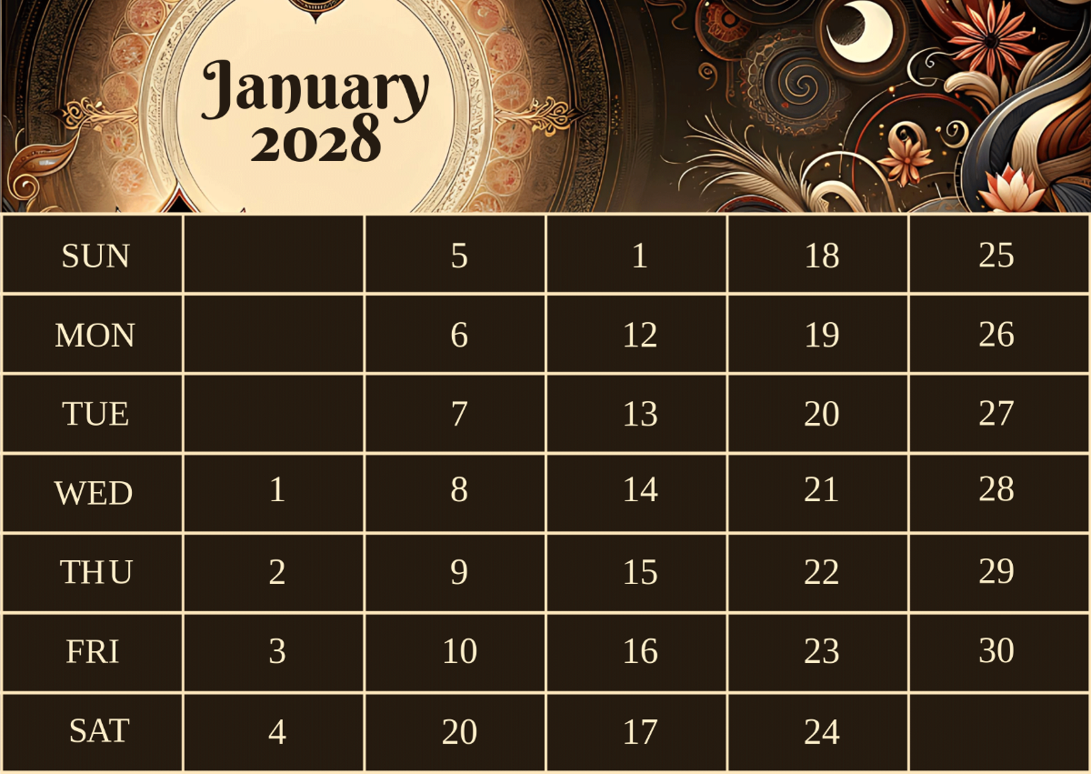 Free 2025 Hindu Calendar Template