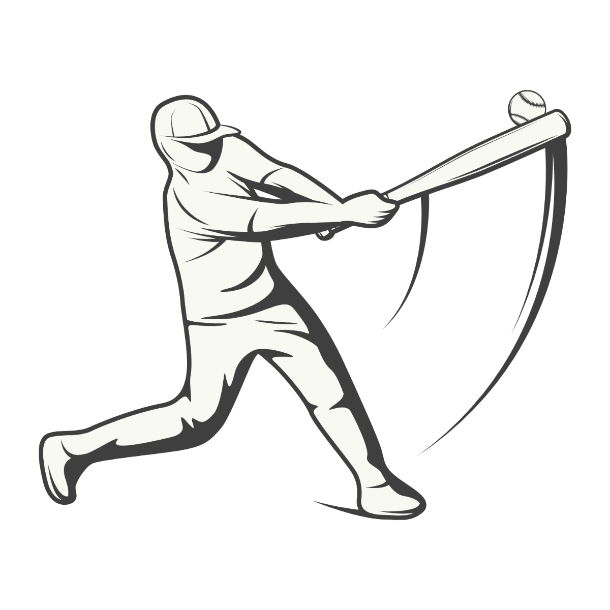 Black and White Baseball Clipart - Edit Online | Template.net