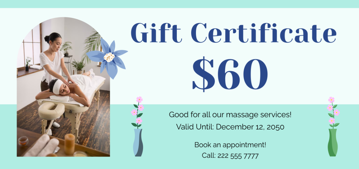 Free Editable Spa Gift Certificate Template - Edit Online & Download