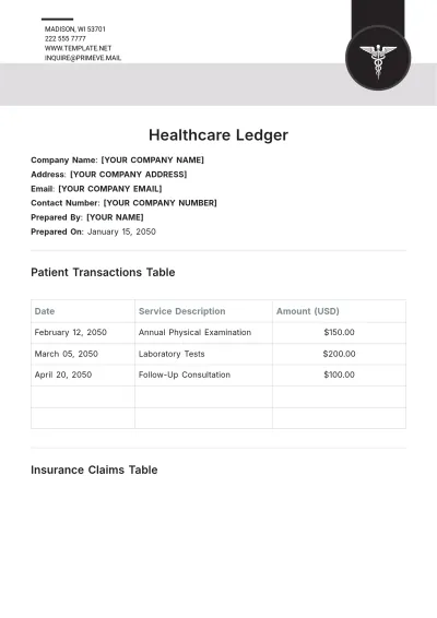 Free Healthcare Ledger Template to Edit Online